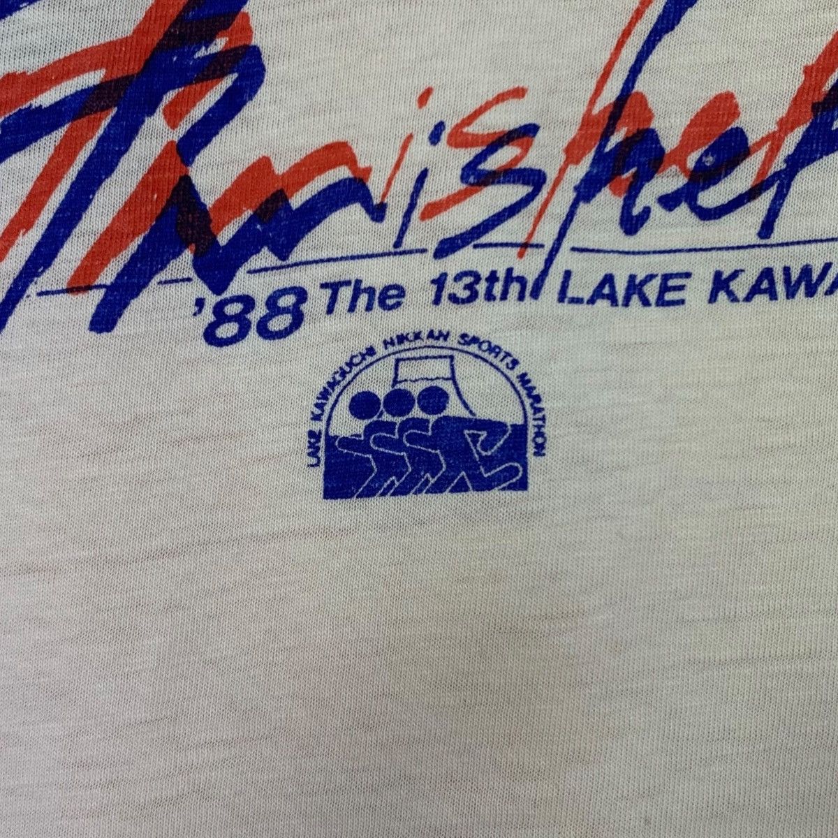 Puma Vintage 80s Puma LAKE KAWAGUCHI NIKKAN Sports MarathonTshirt Size US M / EU 48-50 / 2 - 7 Thumbnail
