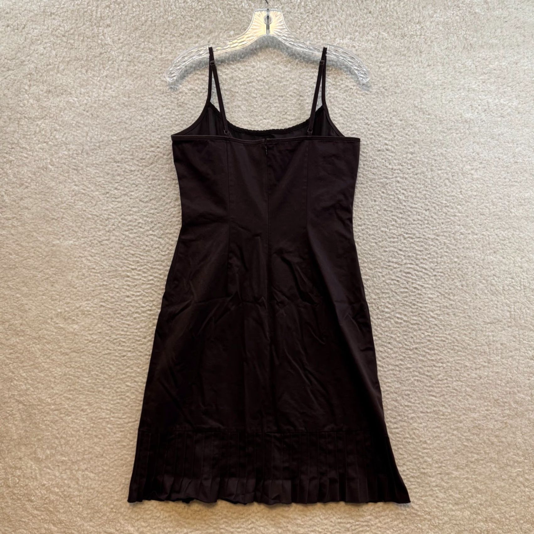 Vintage VINTAGE Y2K Tahari Shift Dress 6 Medium Brown Spaghetti Thin Strap Boho Fairy Grunge Dress Women Size M / US 6-8 / IT 42-44 - 2 Thumbnail