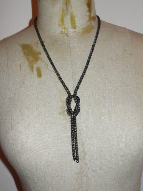 Designer Sterling Silver Nautical Knot Tassel Necklace Unisex Size ONE SIZE - 2 Thumbnail