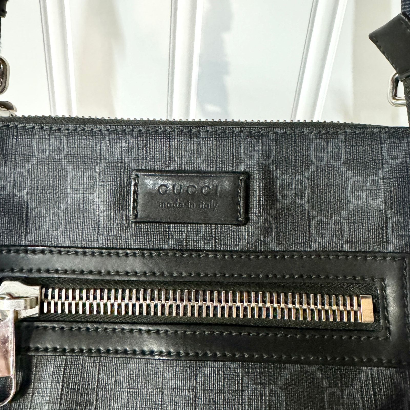Gucci Gucci GG Supreme Messenger Bag Black/Grey 523599 Authentic Size ONE SIZE - 3 Thumbnail