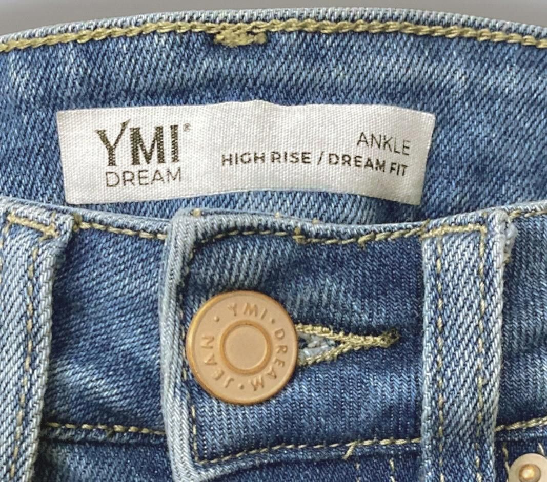 Designer YMI Dream High Rise Ankle Jeans - Stylish Blue Denim Size 25" / US 0 / IT 36 - 3 Thumbnail