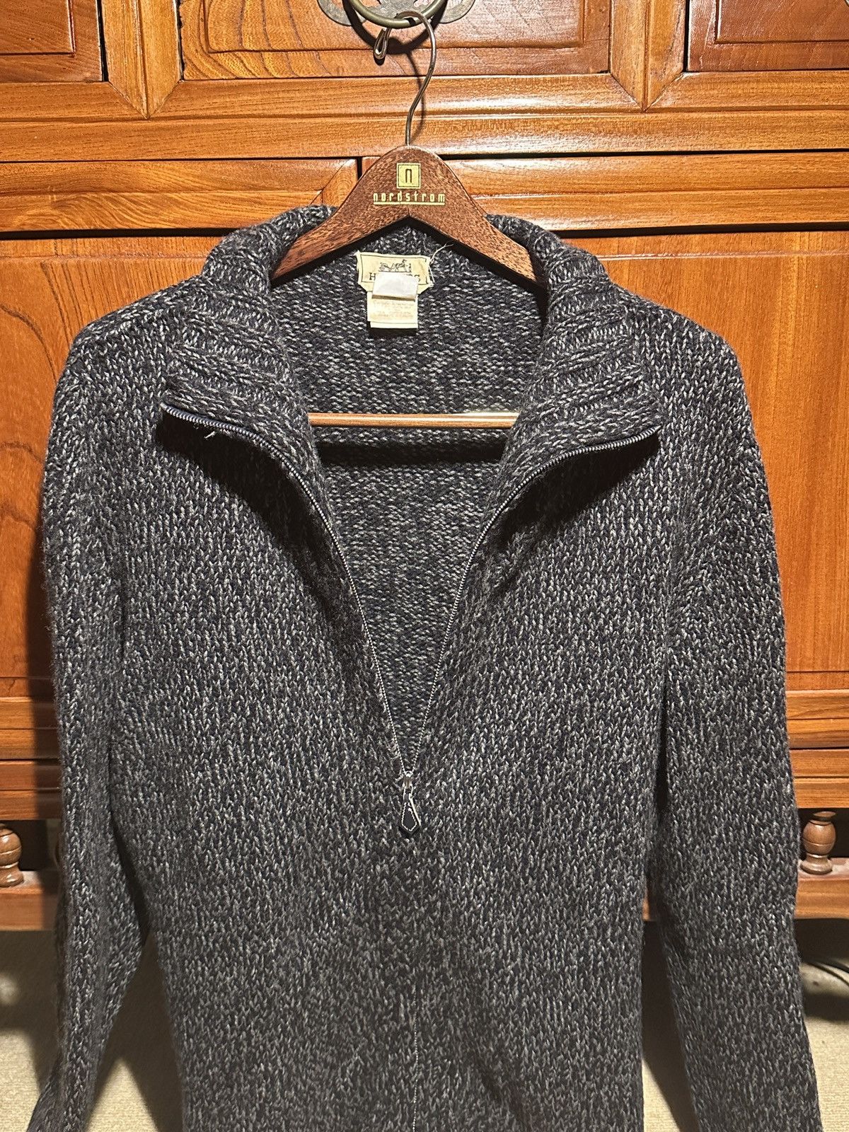 Hermes Vintage Chunky Knit Full Zip Cashmere Cardigan Size US M / EU 48-50 / 2 - 7 Thumbnail