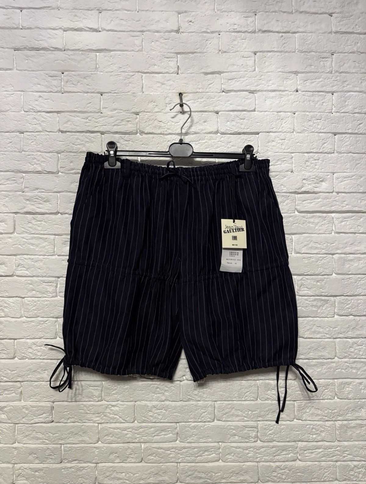 Jean Paul Gaultier RRP€720 Jean Paul Gaultier Femme Striped Linen Shorts New Size 28" / US 6 / IT 42 - 1 Thumbnail