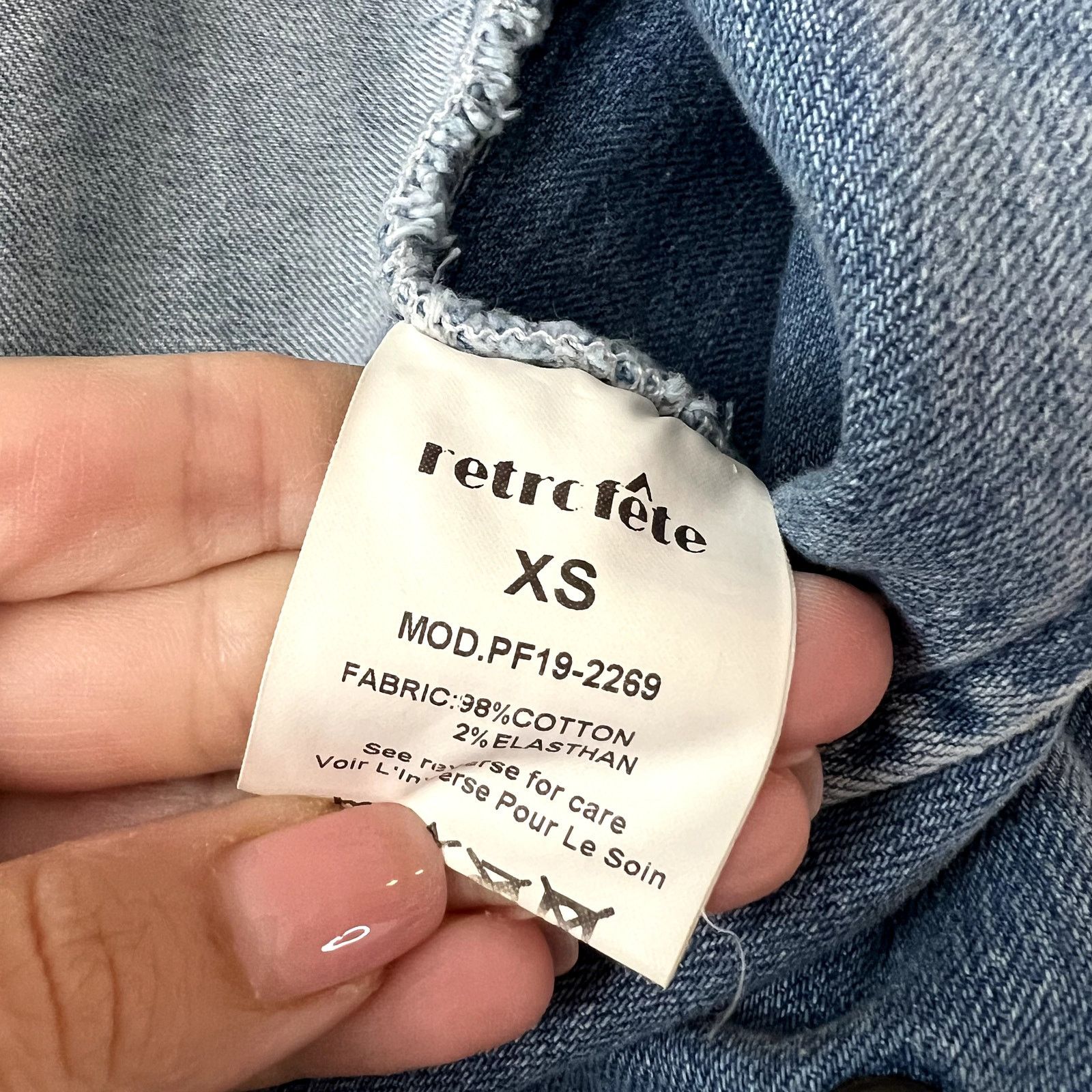 Retrofete Retrofete Willa Jean Denim Mini Dress Blue XS Western Size XS / US 0-2 / IT 36-38 - 5 Thumbnail