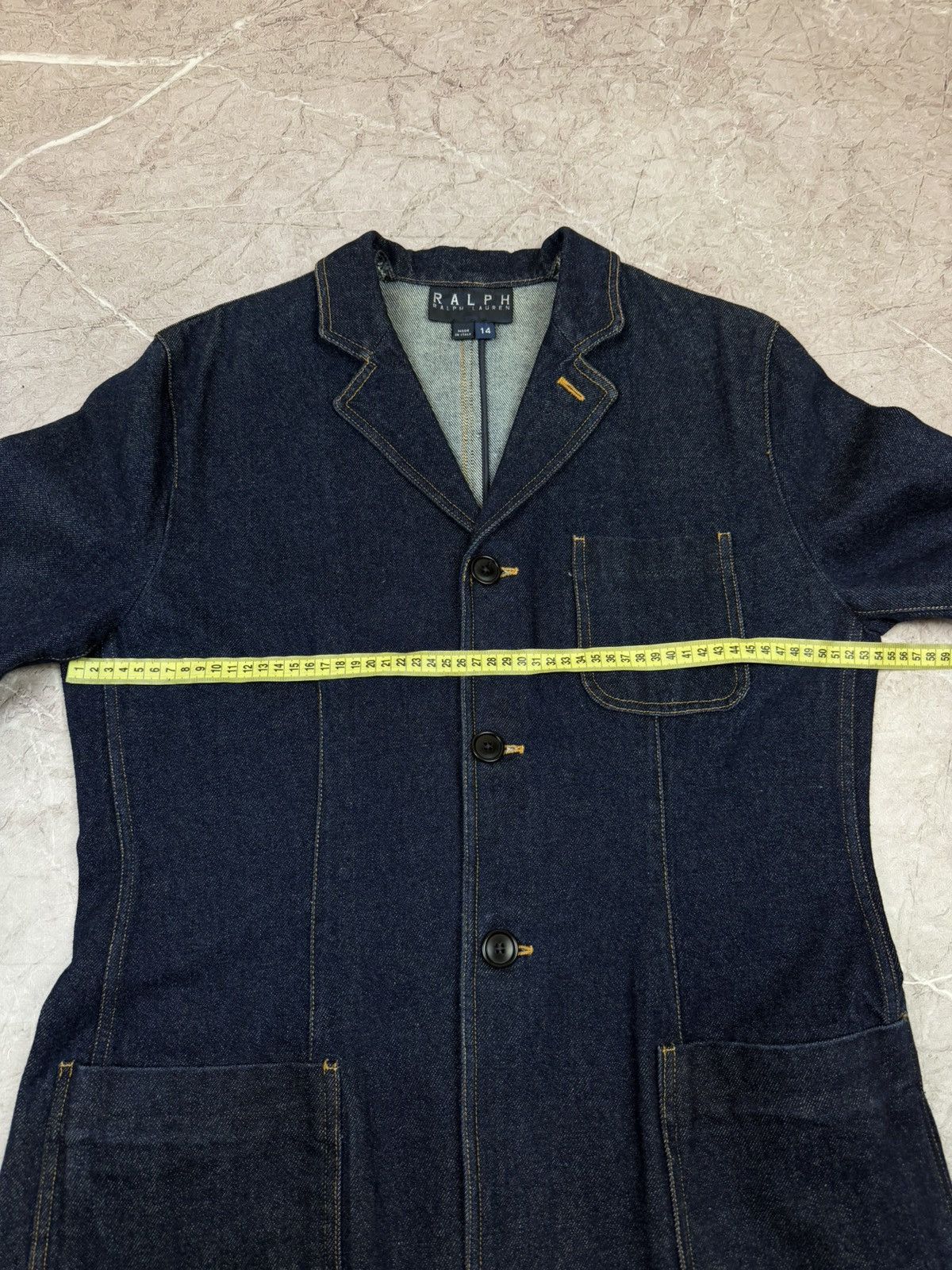 Polo Ralph Lauren Ralph Lauren Denim Blazer Dark Wash Vintage Workwear Style Size M / US 6-8 / IT 42-44 - 10 Thumbnail