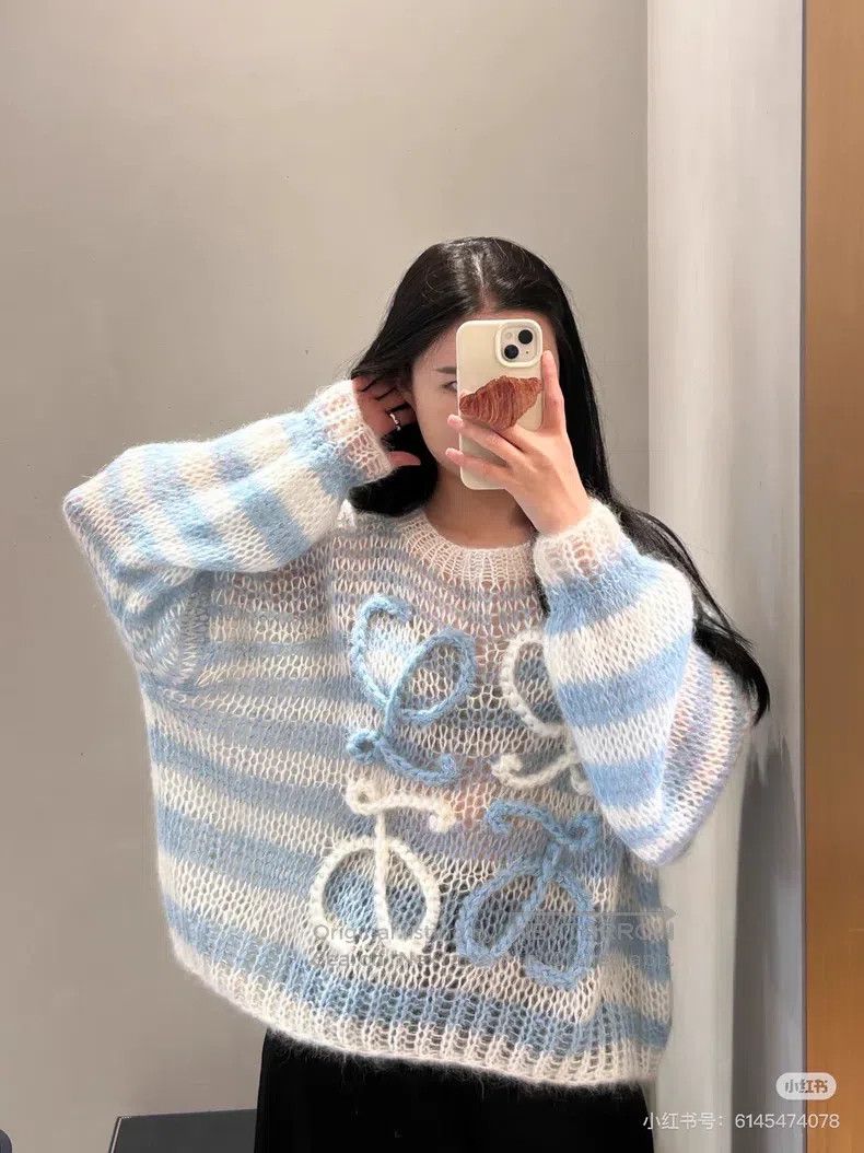 Loewe Loewe Blue Mohair Sweater Size S / US 4 / IT 40 - 7 Thumbnail