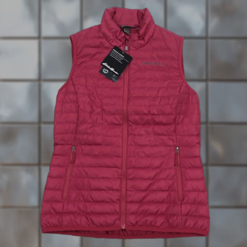 Eddie Bauer Eddie Bauer Women's XS Microlight Down Vest Puffer Quilted Zip Full Zip Magenta 650 Fill Indoor Outdoor Casual Travel Everyday Size XS / US 0-2 / IT 36-38 - 1 Thumbnail
