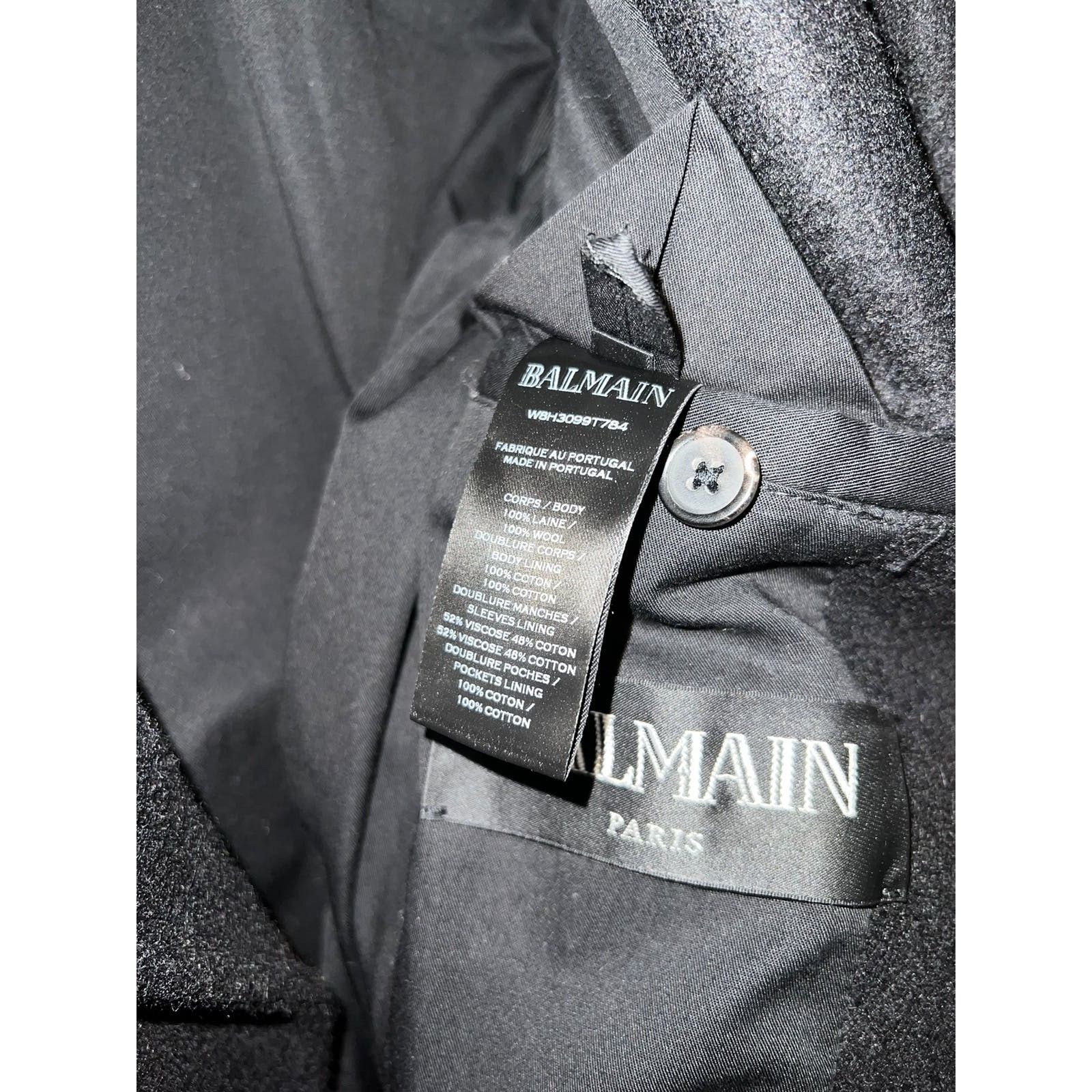 Balmain Balmain Double Breasted Biker Peacoat/Blazer Size 48R - 13 Thumbnail