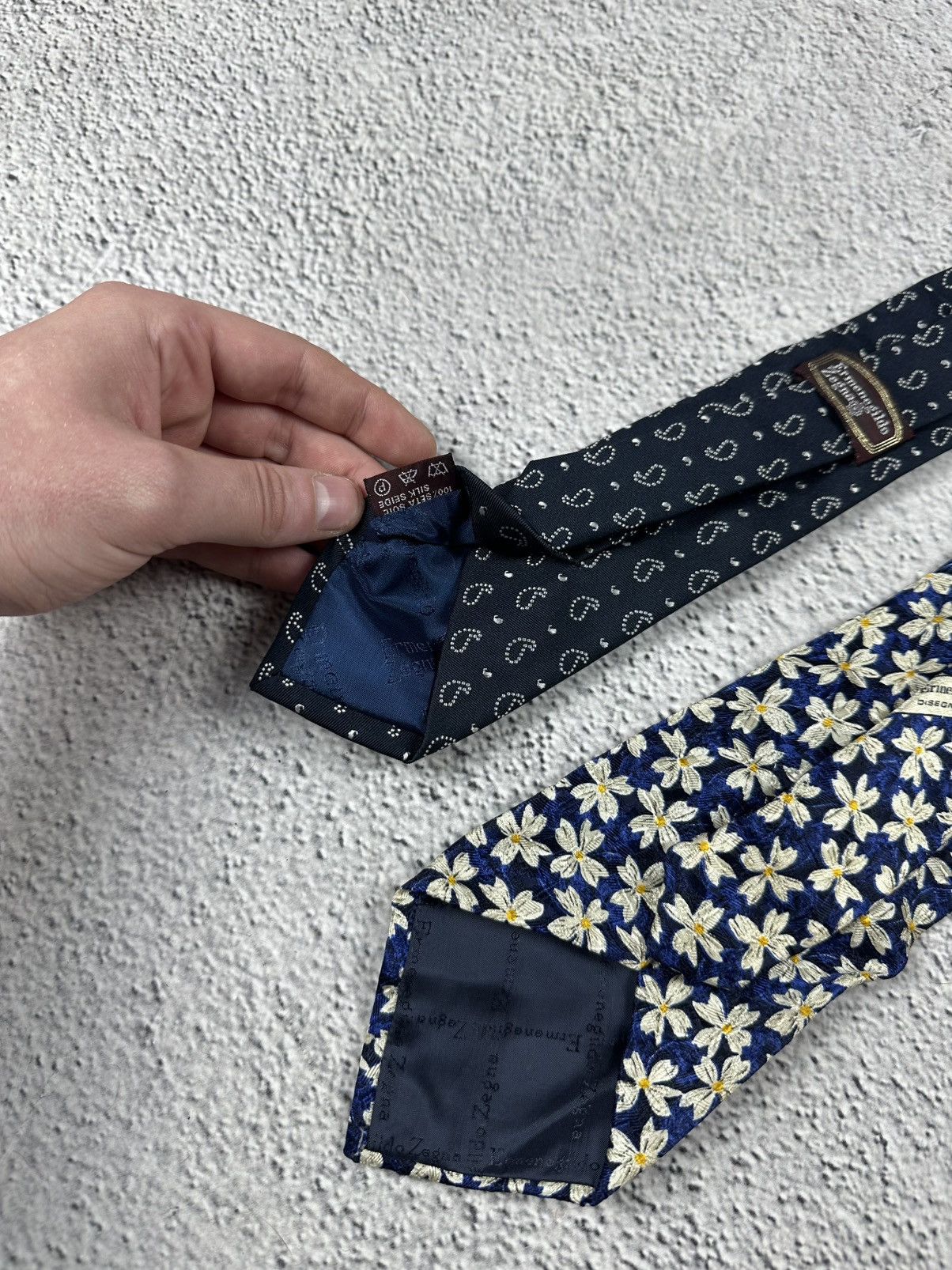 Ermenegildo Zegna Vintage Ermenegildo Zegna Tie x2 Old Money Style Size ONE SIZE - 4 Thumbnail