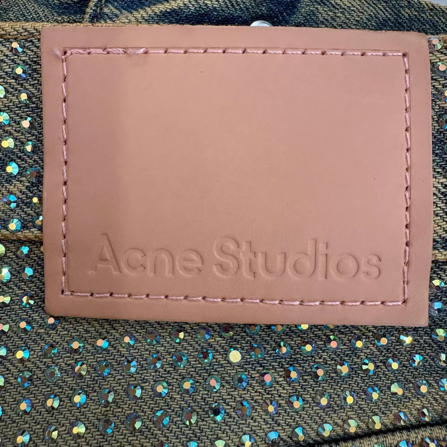 Acne Studios Acne Studios 2021F Crystal WideLeg Jeans Olive Green 27 Size 27" / US 4 / IT 40 - 8 Thumbnail