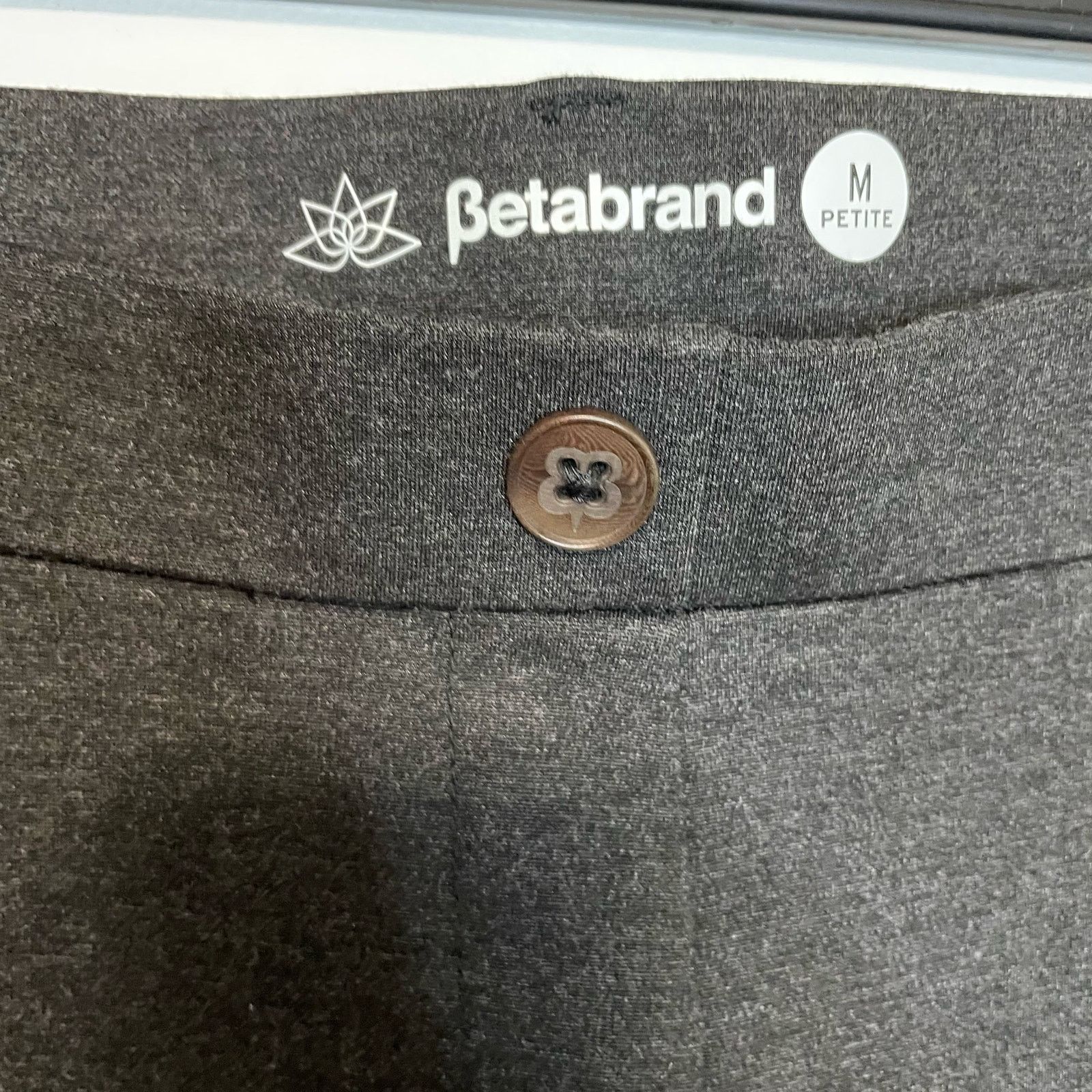 Betabrand Betabrand Grey Pants PM Womens Pockets Pull On Straight Leg Size 31" - 7 Thumbnail