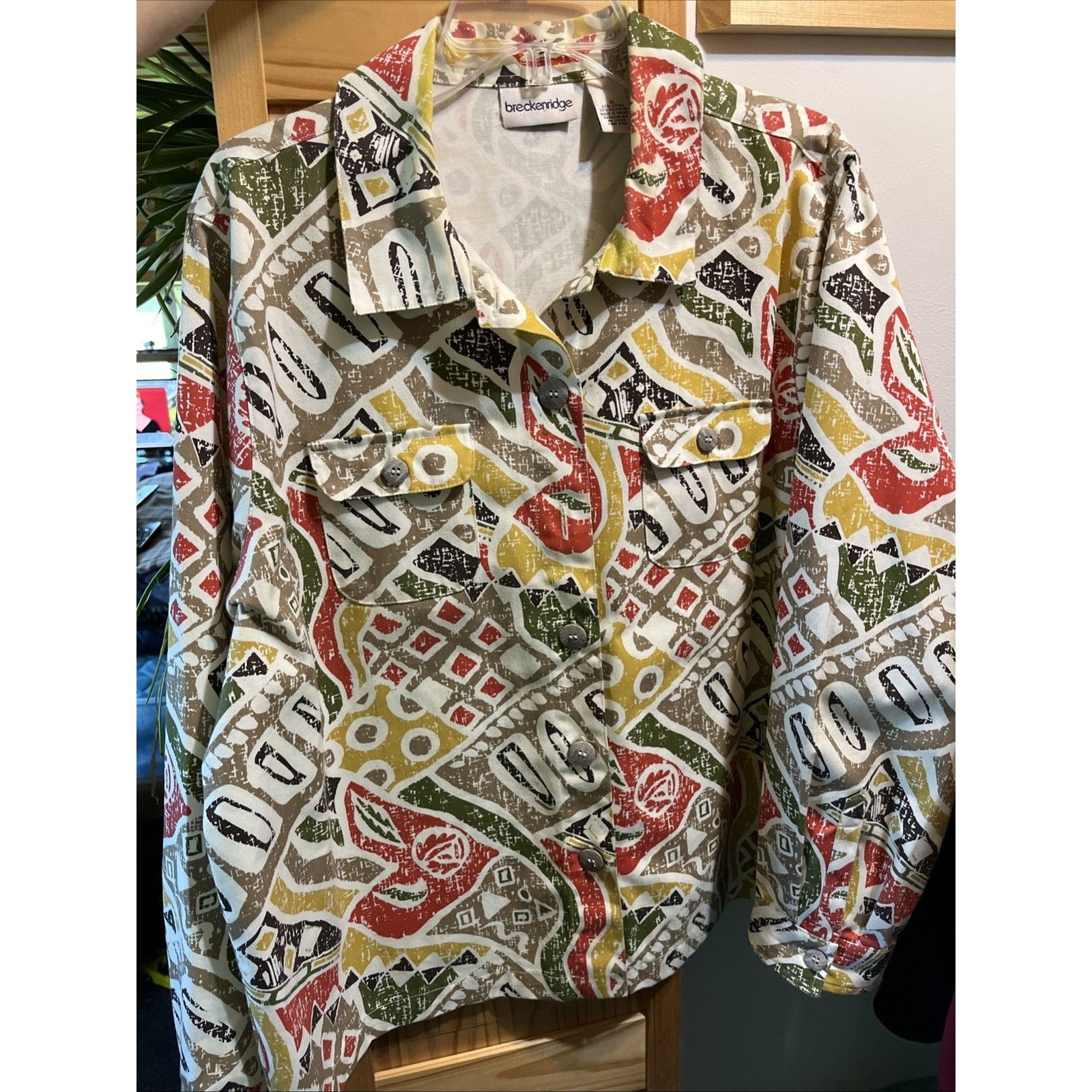 Other Vintage 90s Breckenridge Shirt Jacket XL Boho Artsy Hippie Size XL / US 12-14 / IT 48-50 - 10 Thumbnail