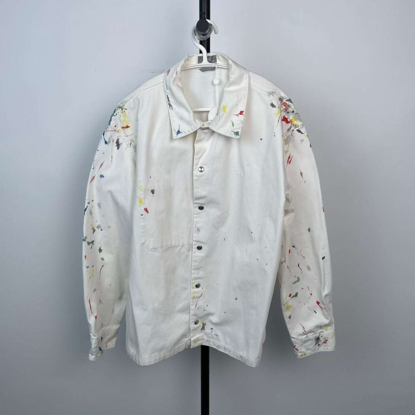 Dior Homme White Splatter Paint Overshirt
