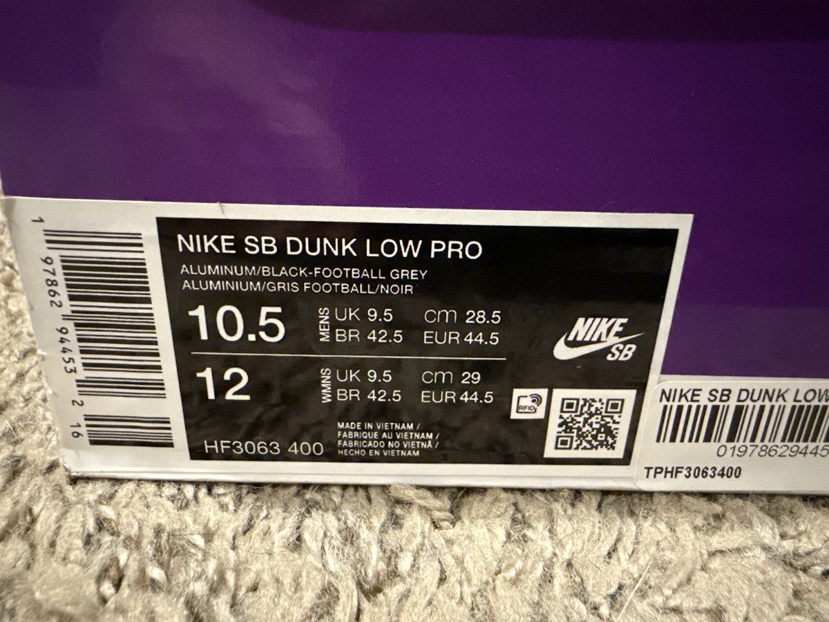 Nike SB Nike SB Dunk Low “Aluminum” Size US 10.5 / EU 43-44 - 11 Thumbnail