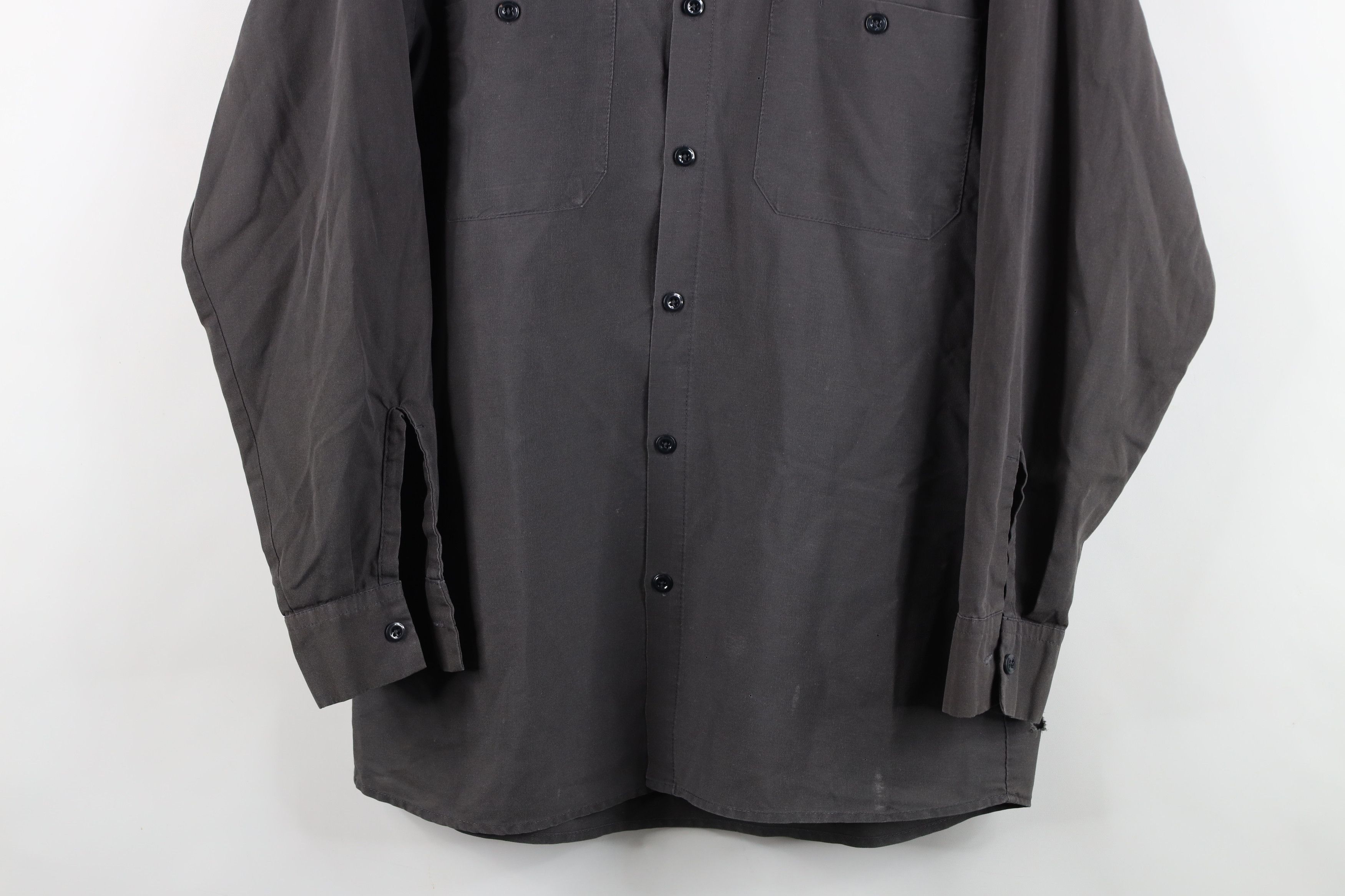 Vintage Vintage 90s Streetwear Workwear Mechanic Button Shirt Gray Size US M / EU 48-50 / 2 - 3 Thumbnail