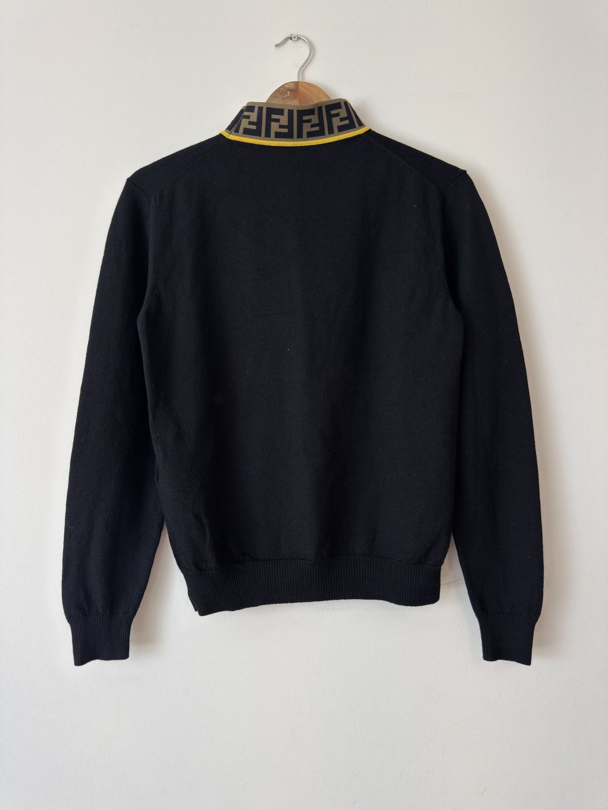 Fendi Fendi FF Monogram High Neck Wool Sweater Black Sweatshirt Size US S / EU 44-46 / 1 - 2 Thumbnail