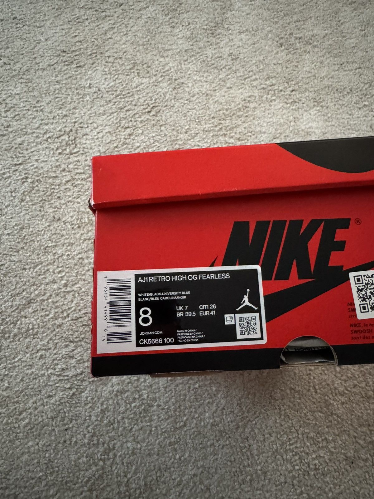 Nike Jordan 1 high Fearless Size US 8 / EU 41 - 12 Thumbnail