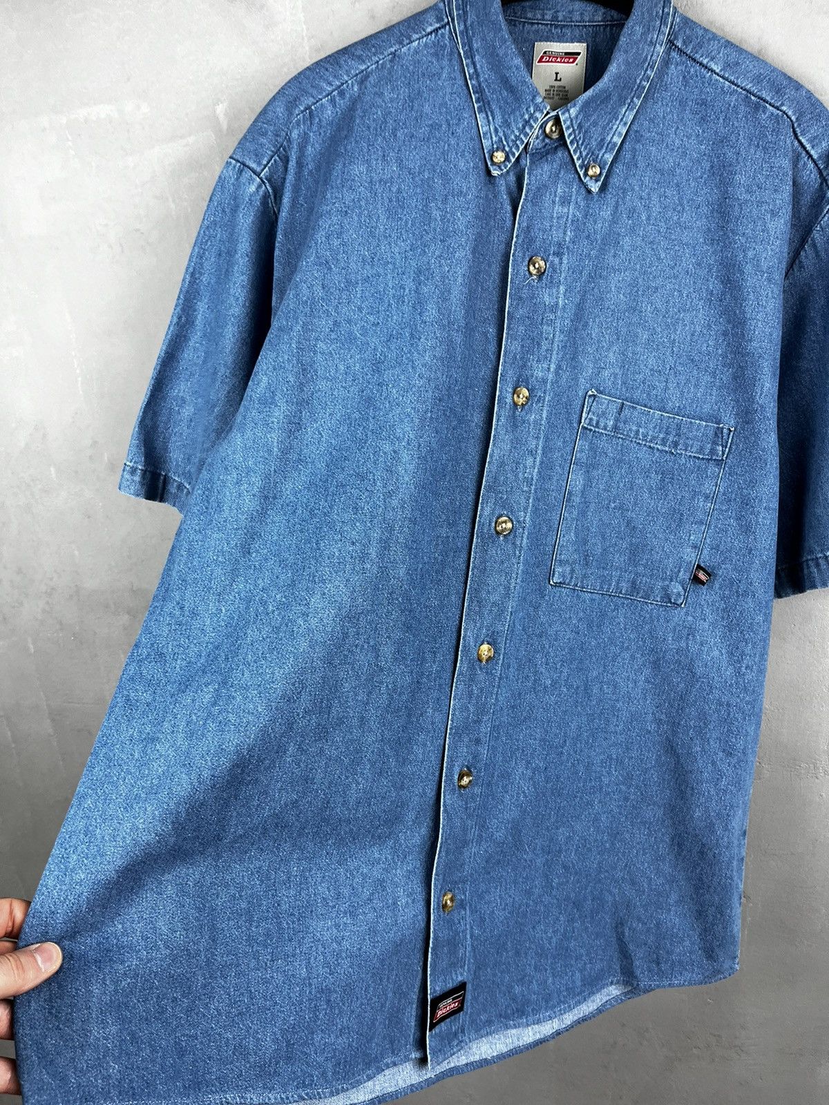 Dickies × Vintage VINTAGE Dickies Denim Button Shirt Size US L / EU 52-54 / 3 - 8 Thumbnail