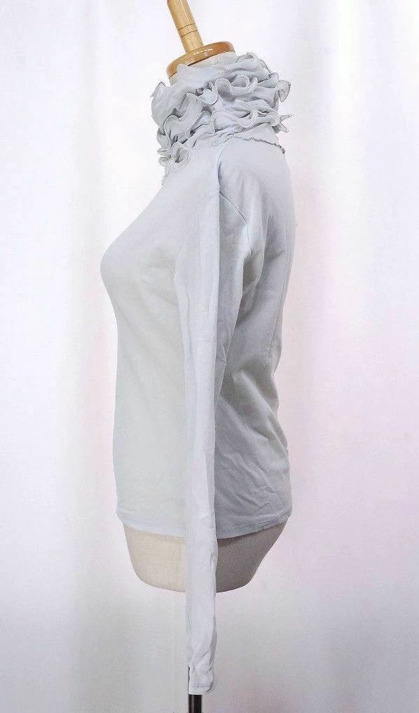Issey Miyake issey miyake size:3 Light grey petal-shaped collar T-shirt Size XXS / US 00 / IT 34 - 2 Thumbnail