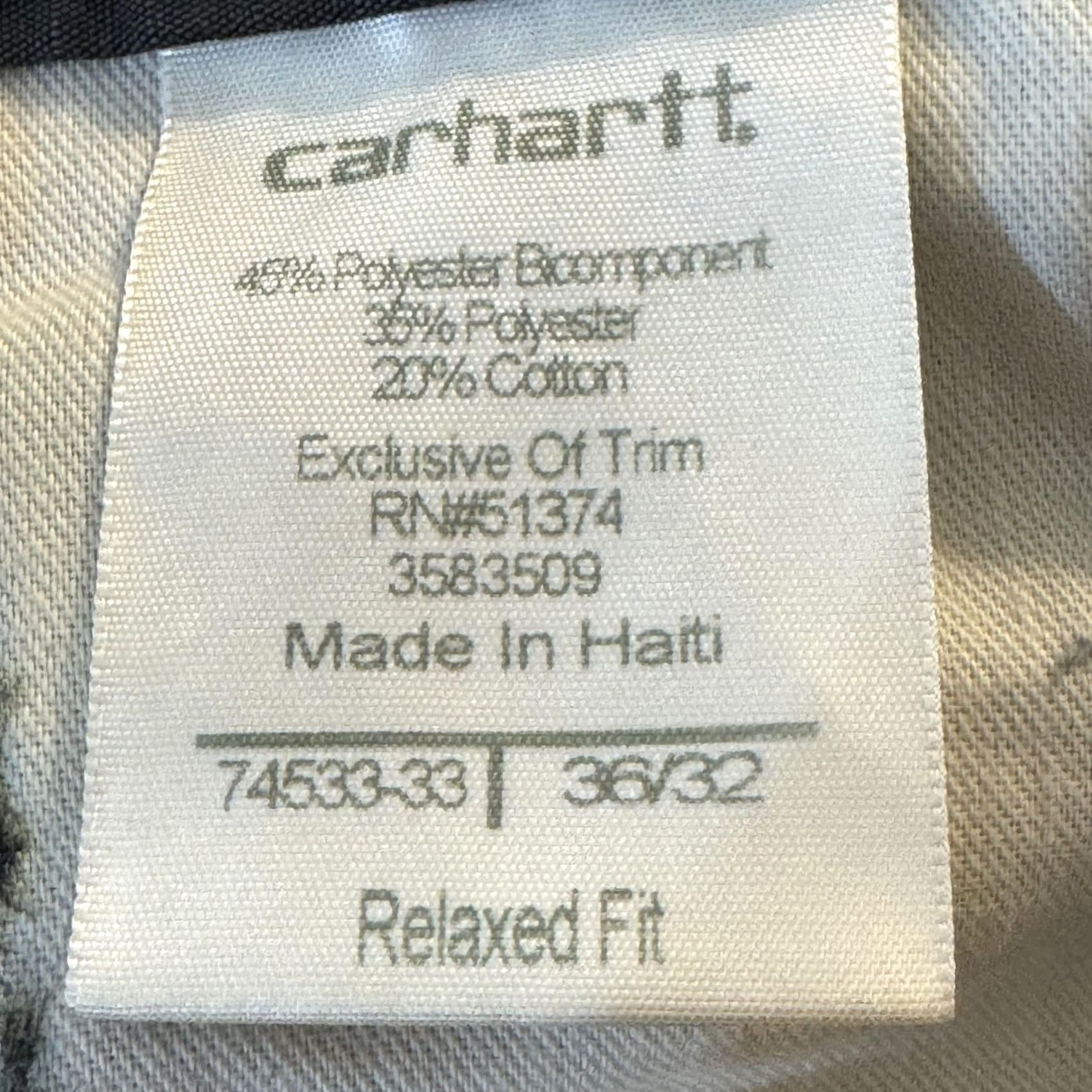 Carhartt Carhartt Pants Mens 36x32 Gray Ripstop Relaxed Fit Workwear Zipper 74533-33 Carhartt Industrial Work Pants Mens Size US 36 / EU 52 - 7 Thumbnail