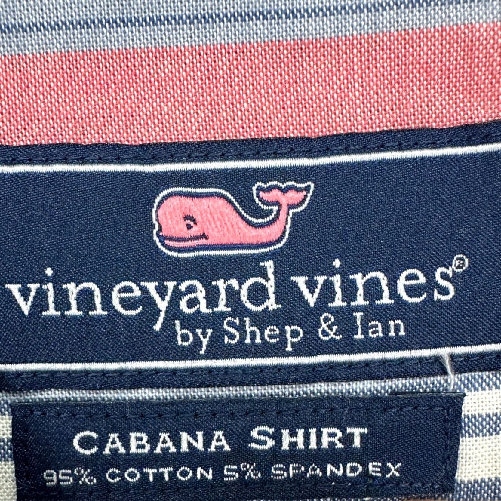 Vineyard Vines Vineyard Vines Mens Cabana Shirt Medium Pink Blue Short Sleeve Button Up Stretch Size US M / EU 48-50 / 2 - 4 Thumbnail