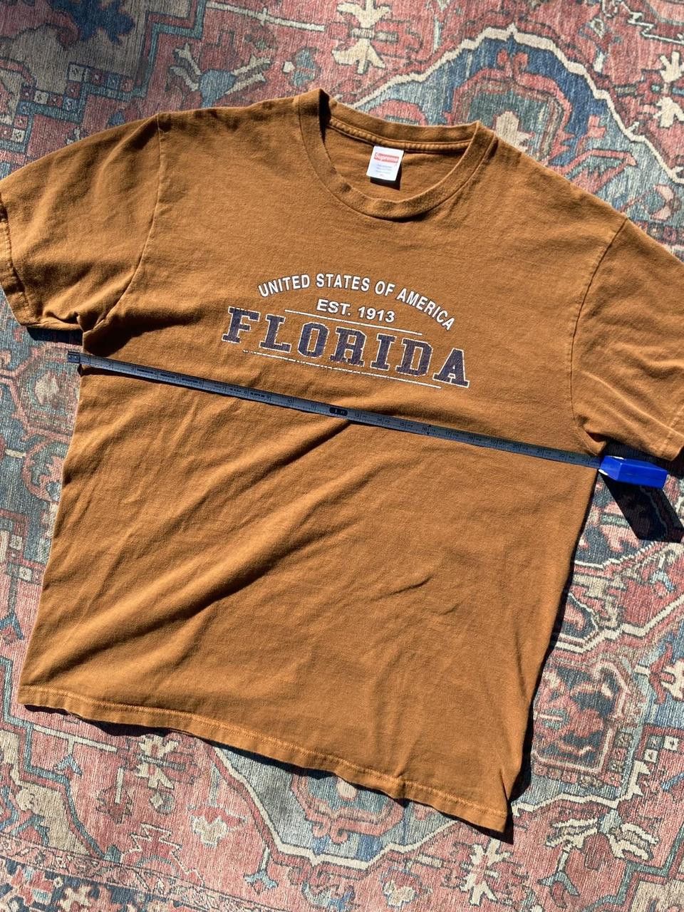 Supreme Brown Supreme Florida Established 1913 Graphic Tee Shirt XL Size US XL / EU 56 / 4 - 4 Thumbnail