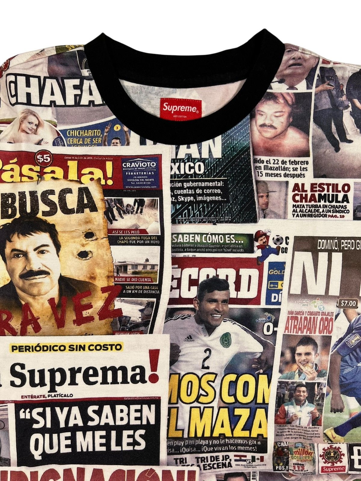 Supreme SS20 EL CHAPO ‘HEADLINE S/S TOP’ Size US XL / EU 56 / 4 - 10 Thumbnail