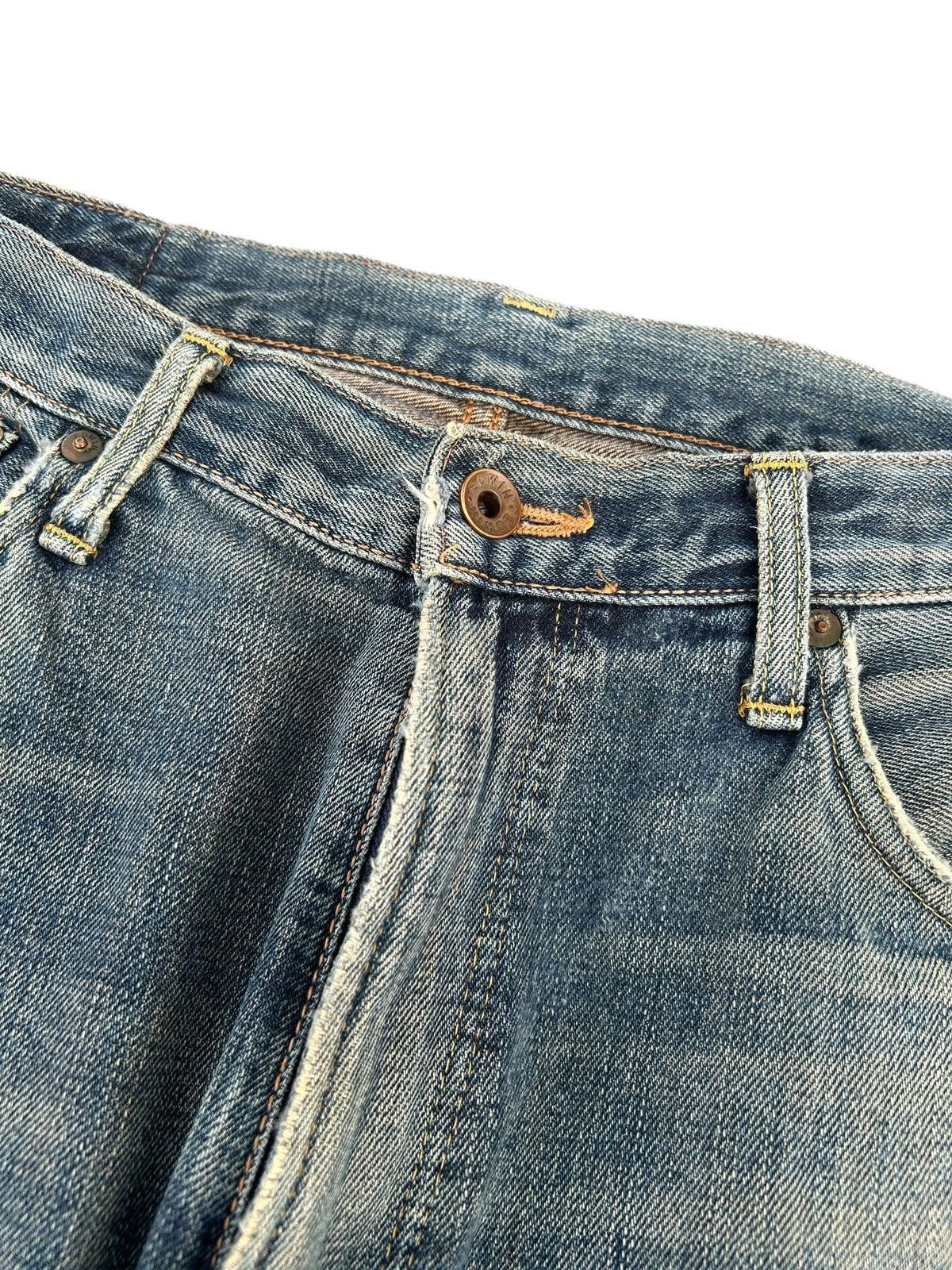 Kapital Vintage Edwin 505x Selvedge Distressed Denim Jeans Size US 34 / EU 50 - 6 Thumbnail