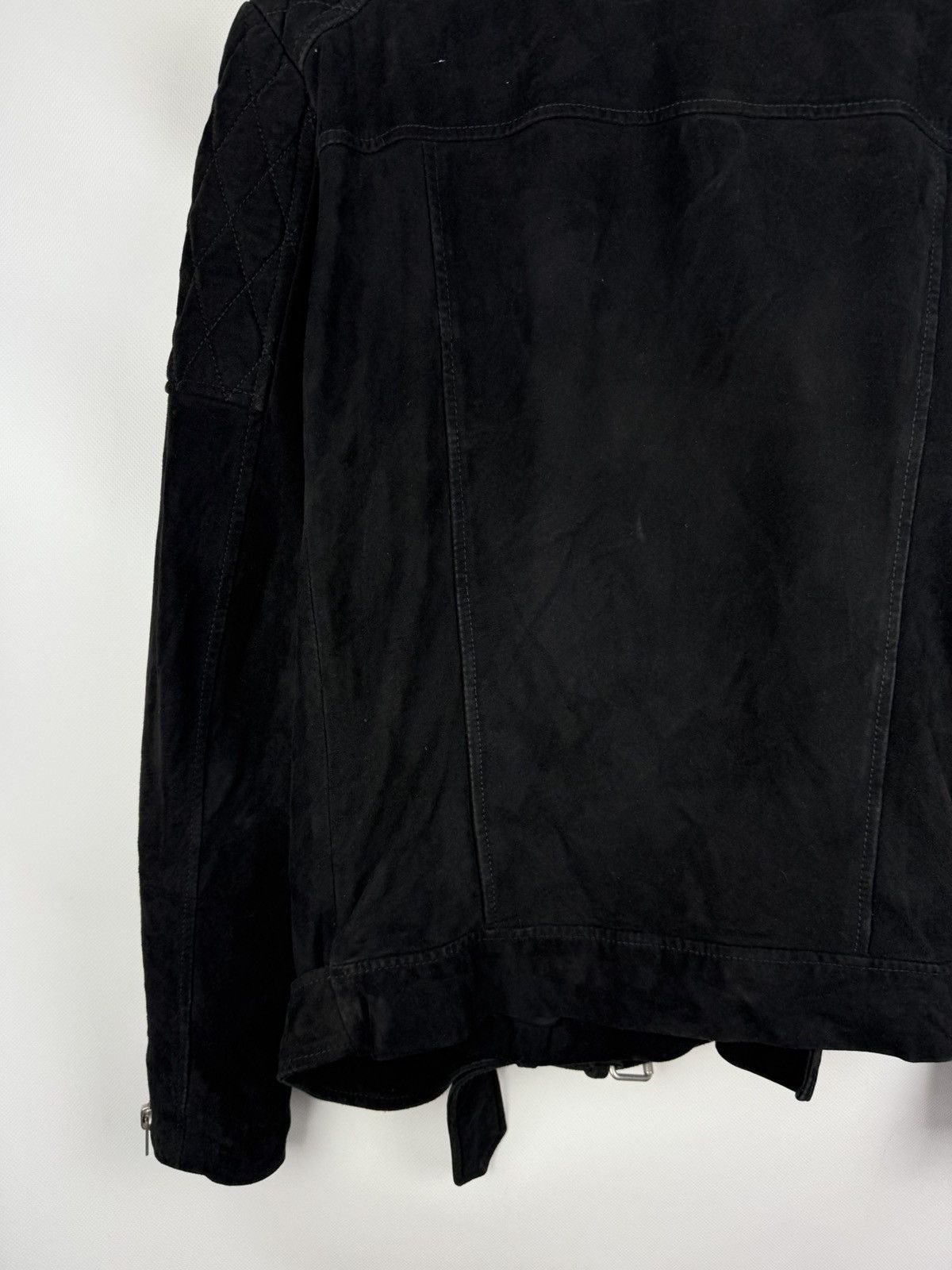 Allsaints Allsaints Bonson Biker Goat Leather Belted Suede Jacket Size US M / EU 48-50 / 2 - 21 Thumbnail