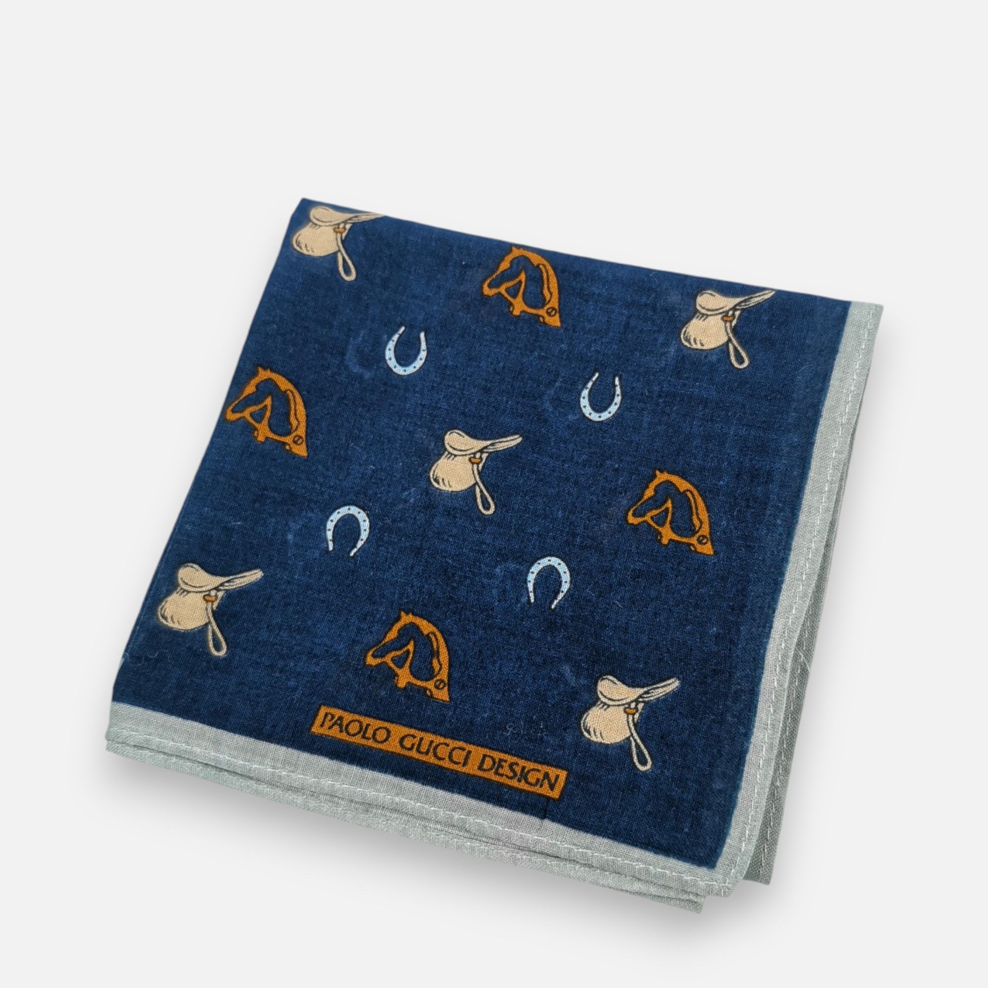 Paolo Gucci × Vintage Vintage Paolo Gucci Handkerchief Pocket Square Bandana Size ONE SIZE - 2 Thumbnail