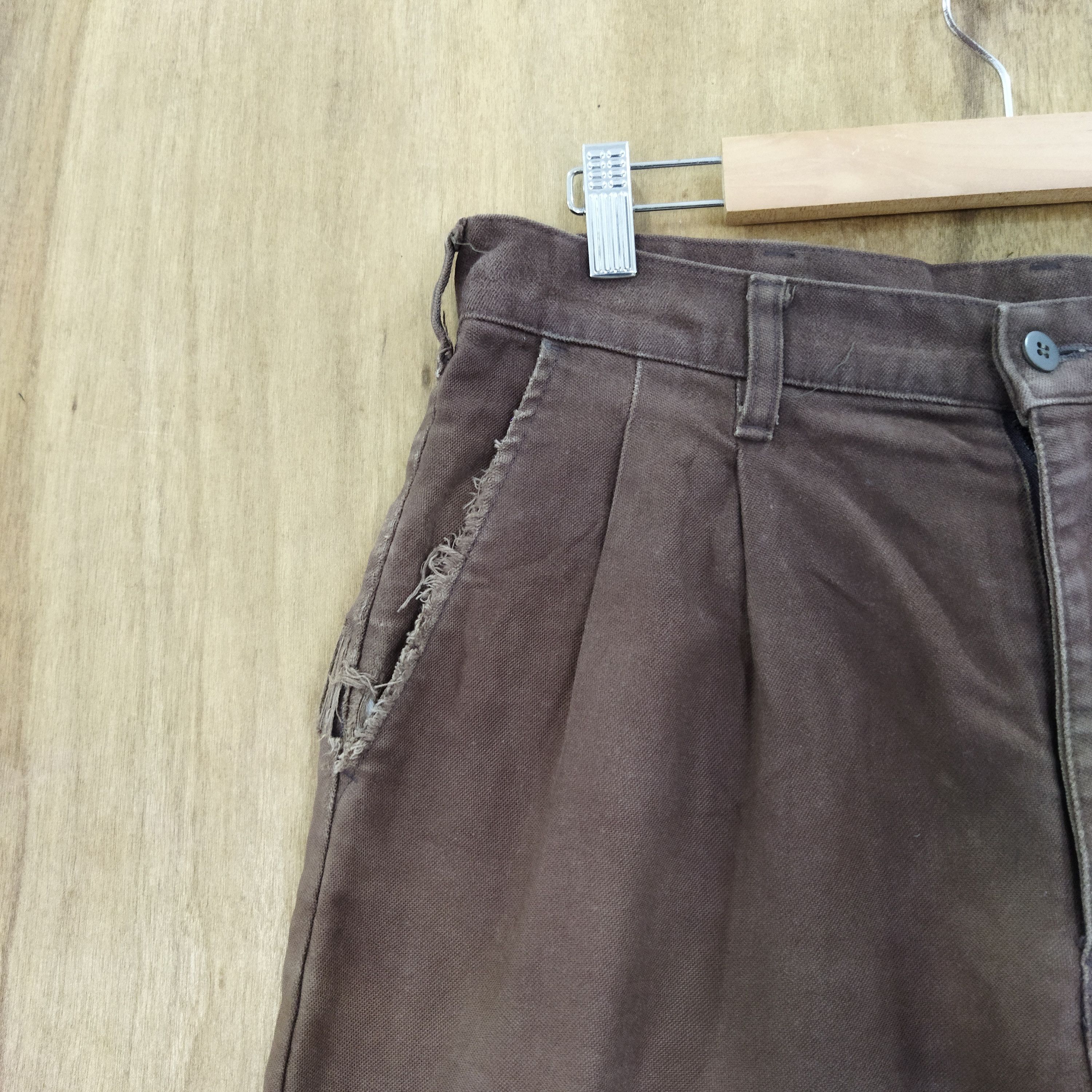Japanese Brand OUTDOOR BROWN CHINO PANTS Size US 32 / EU 48 - 4 Thumbnail