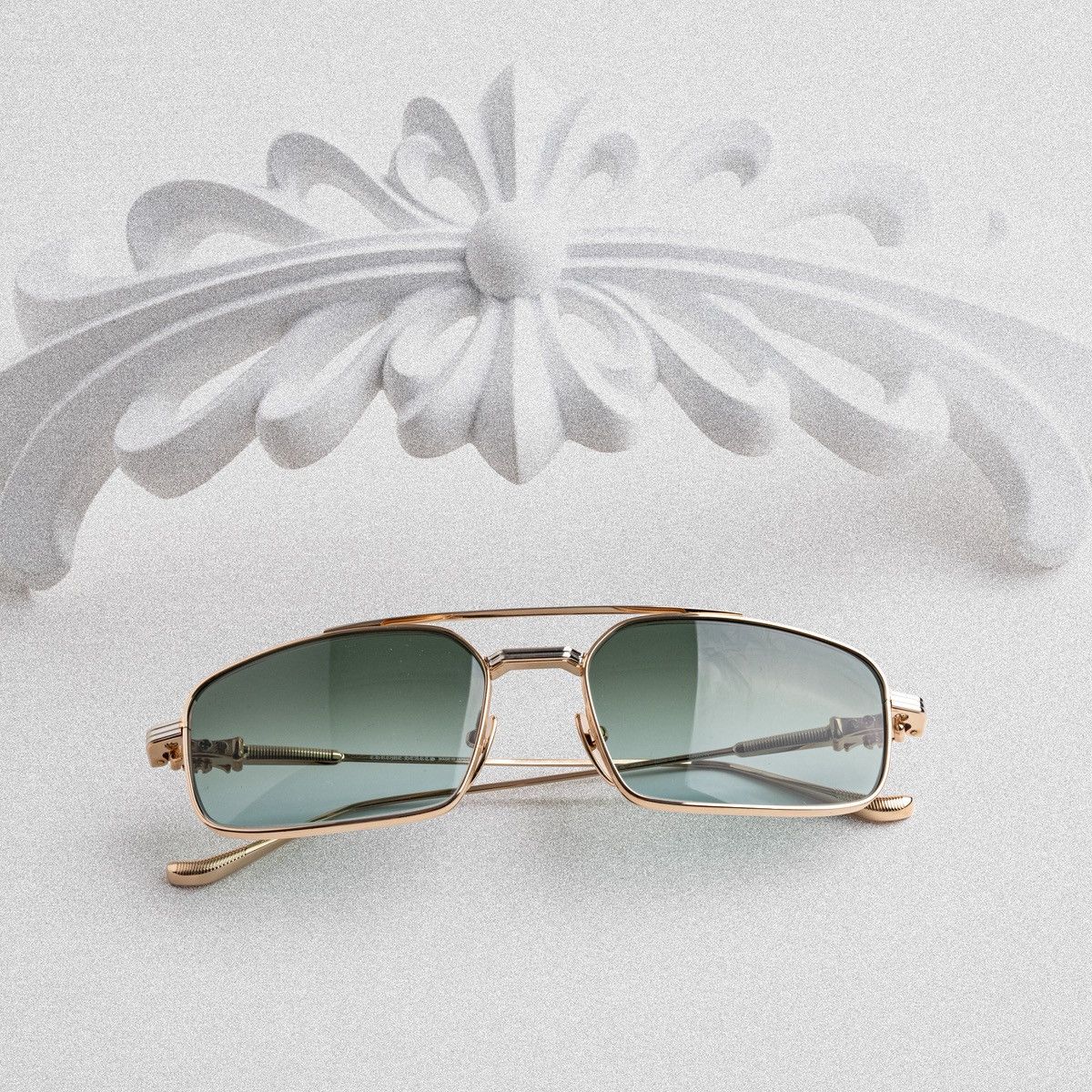 Chrome Hearts CHROME HEARTS LICK'N GOLD PLATED - SHINY SILVER SUNGLASSES Size ONE SIZE - 5 Thumbnail