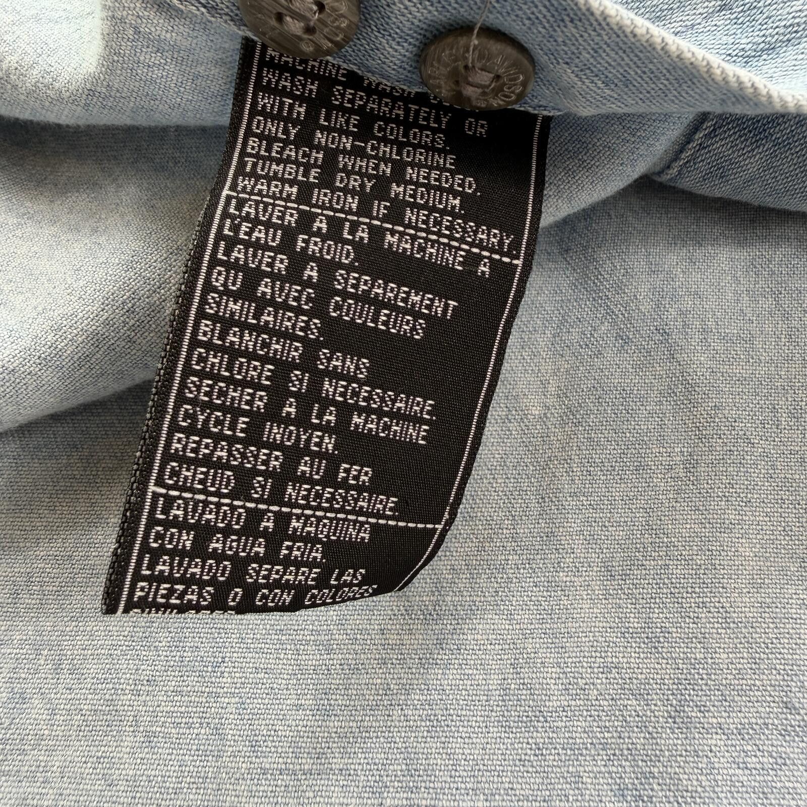 Harley Davidson Vintage Y2K Harley-Davidson Denim Short Sleeve Button Up XL Size US XL / EU 56 / 4 - 7 Thumbnail