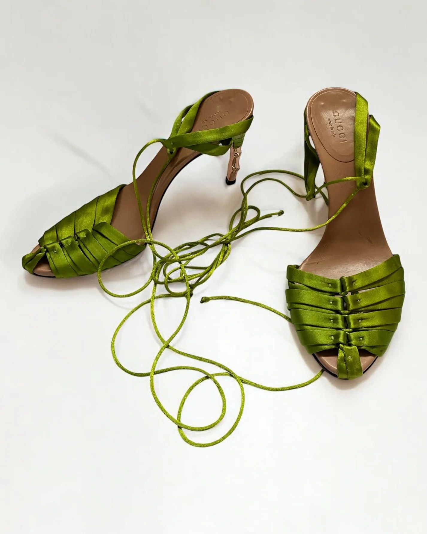 Gucci × Tom Ford Gucci by Tom Ford Green Corset Heels, SS 2004 Size US 6.5 / IT 36.5 - 7 Thumbnail