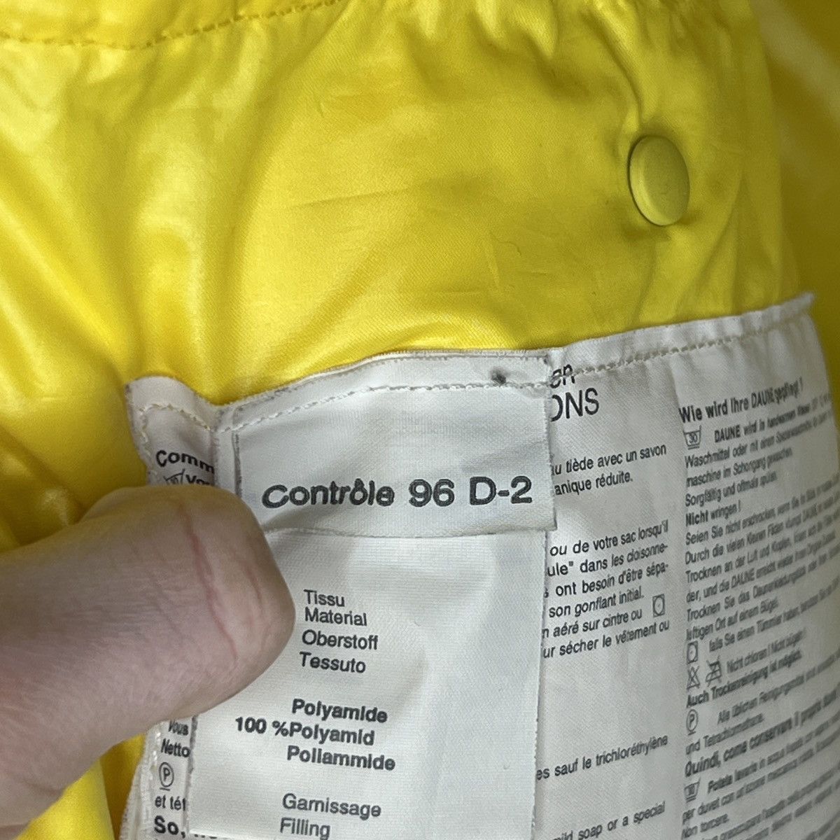 Moncler × Vintage Vintage 90s Moncler Puffer Down Jacket Yellow Rare Hype Size US L / EU 52-54 / 3 - 9 Thumbnail