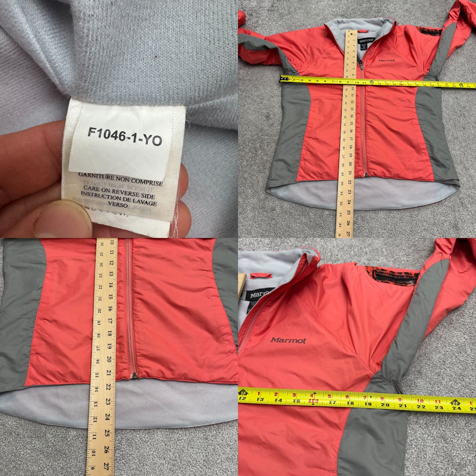 Marmot Marmot DriClime Jacket Womens Medium Pink Gray Full Zip Outdoor Hike Windbreaker Size M / US 6-8 / IT 42-44 - 9 Thumbnail