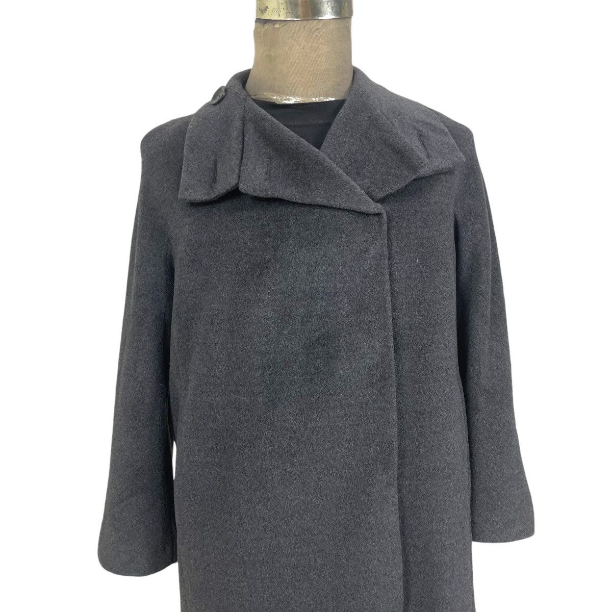 Max Mara Vintage Max Mara Italy Trench Coat Grey Designer Max Co Size M / US 6-8 / IT 42-44 - 2 Thumbnail