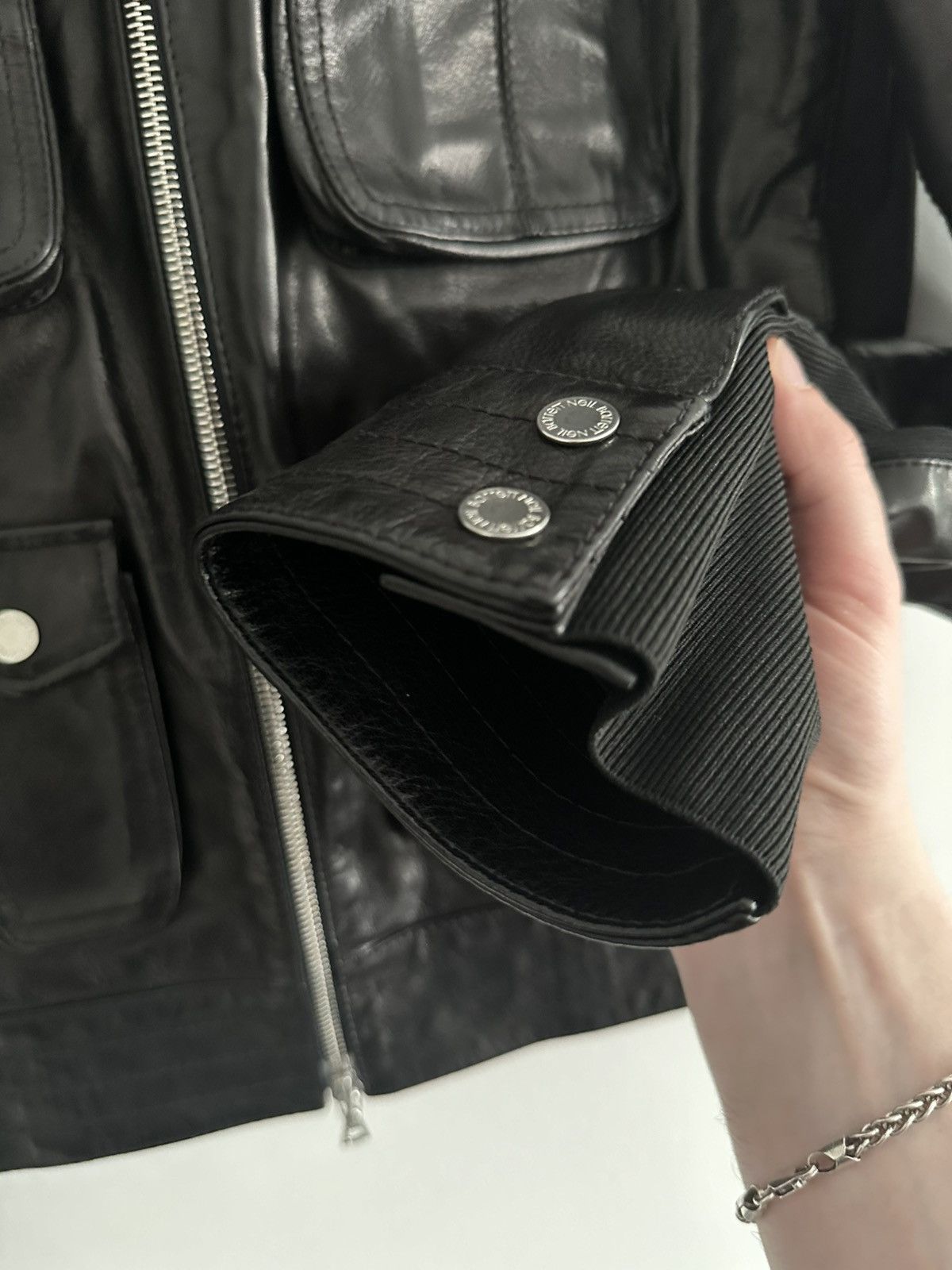 Neil Barrett Leather Pocket Jacket Leather Jackets