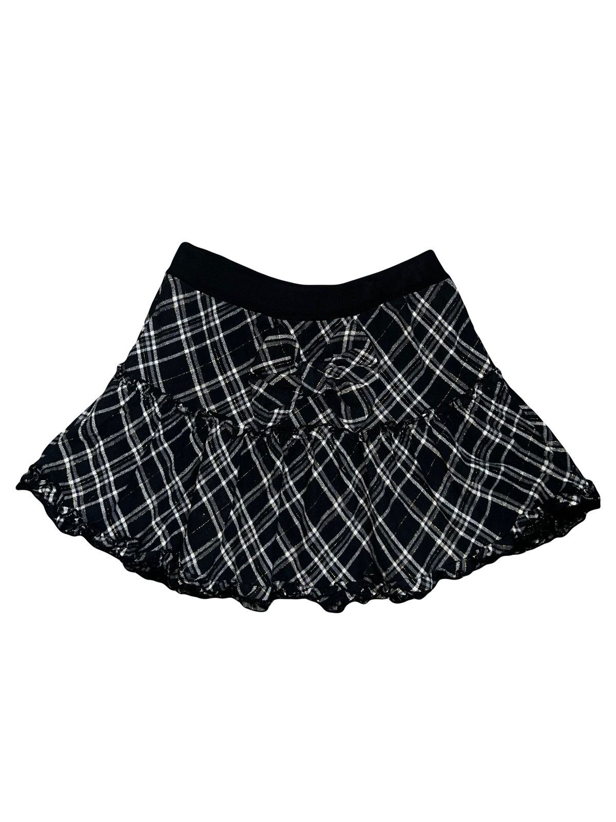 Japanese Brand Dolly Ribbon tartan ruffle mini skirt 🎀➕ Size 26" / US 2 / IT 38 - 1 Thumbnail