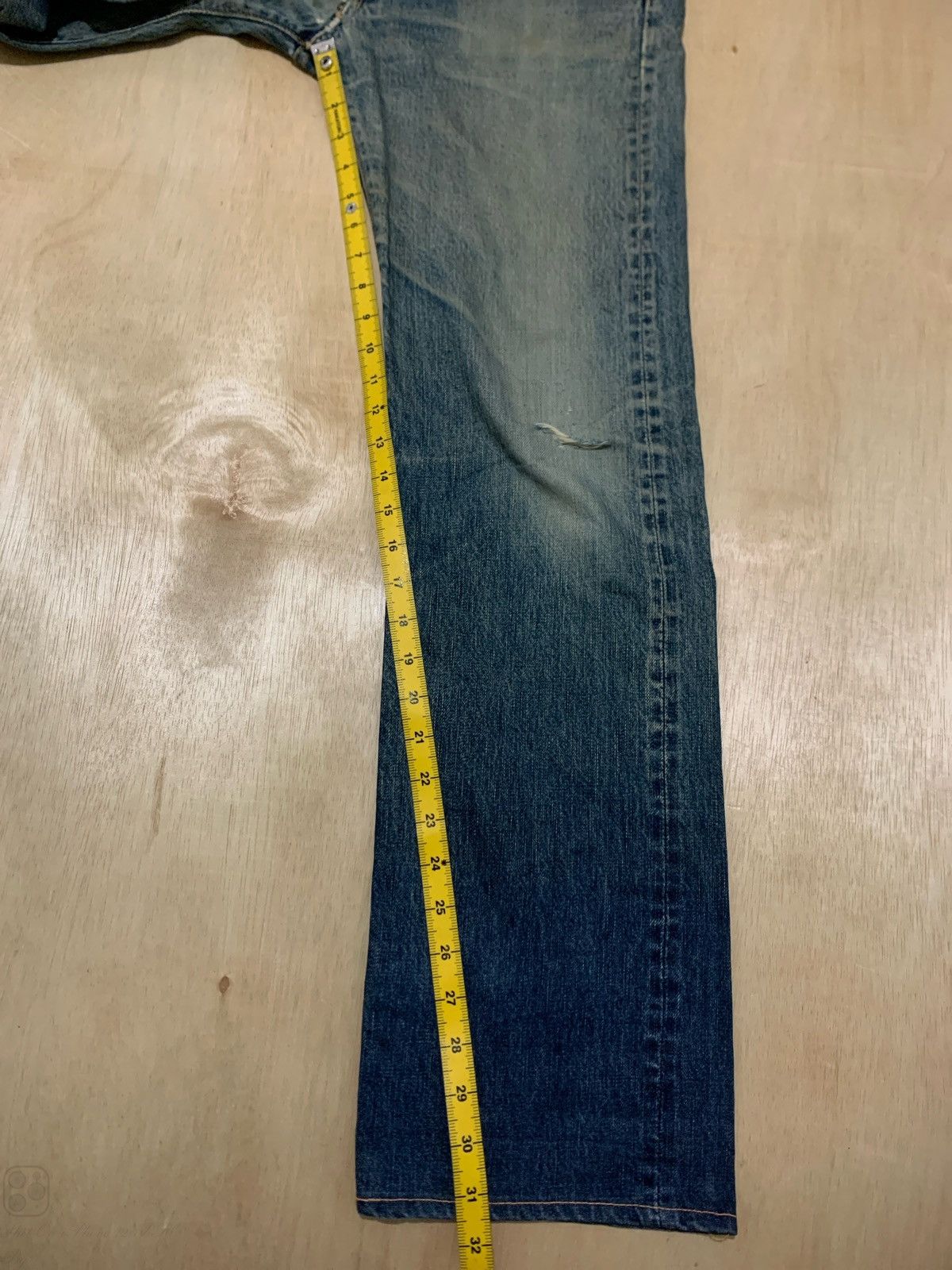 45rpm × Japanese Brand Vintage R by 45rpm Distressed Denim Made In Japan Size US 31 - 14 Thumbnail