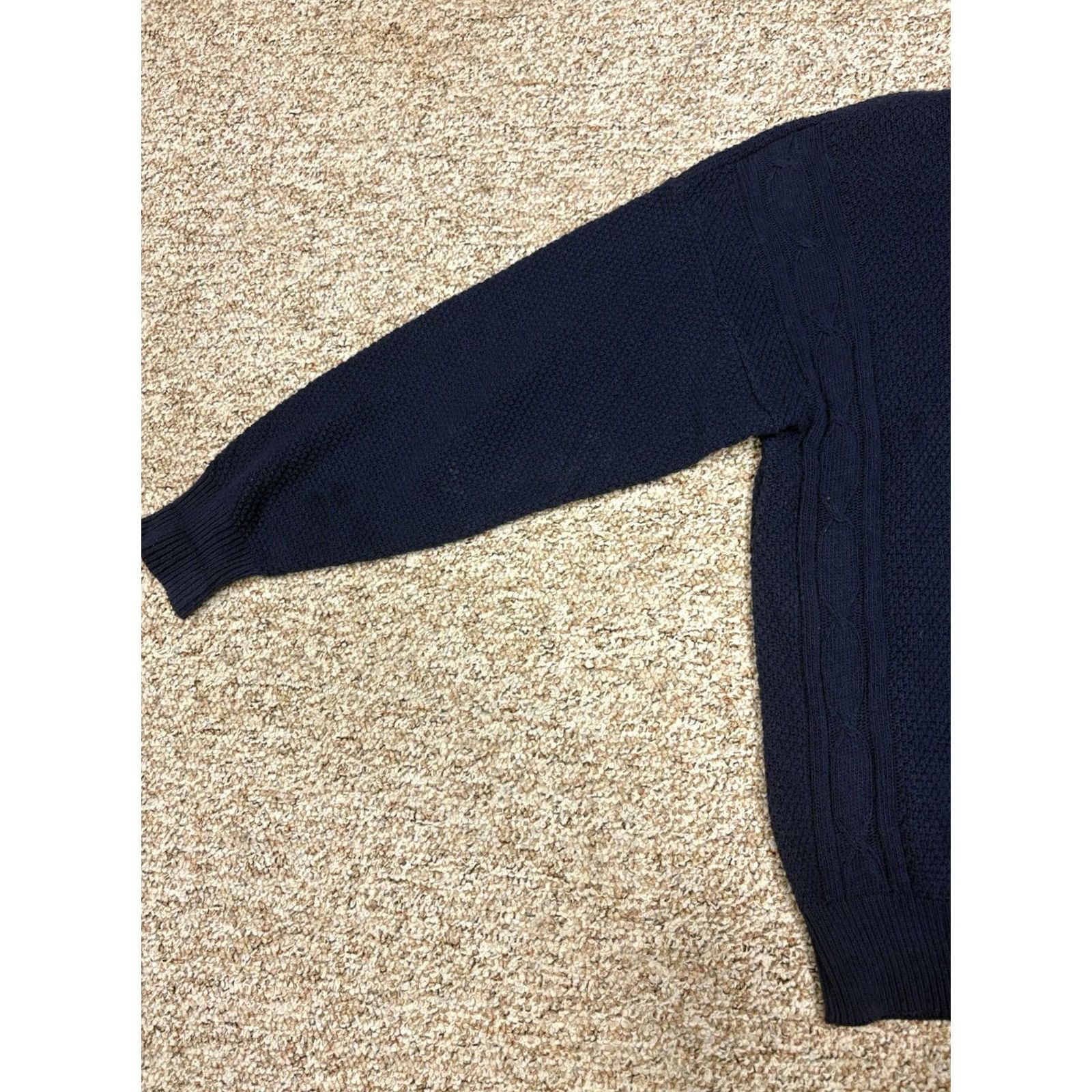 Vintage VINTAGE Par Four Sweater Navy Blue Retro Golf Mens Size M Pullover Knit Cotton Ramie Hand Wash Only USA Made Size US M / EU 48-50 / 2 - 3 Thumbnail
