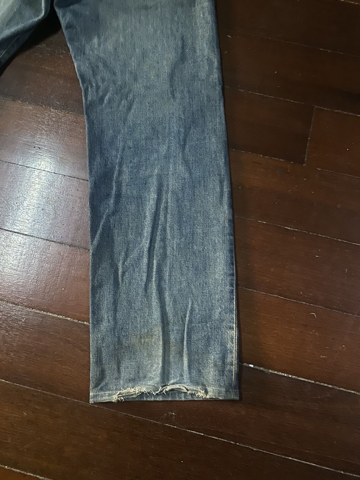 Edwin Fire vtg EDWIN 505 type wide leg selvedge great faded Size US 32 / EU 48 - 13 Thumbnail