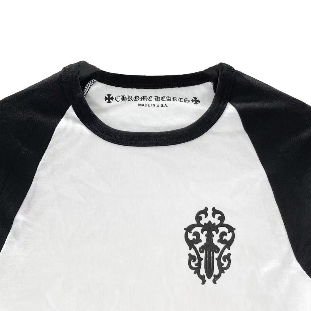 Chrome Hearts Chrome Hearts Dagger Baseball Long Mid Sleeve Babyshirt Size US M / EU 48-50 / 2 - 3 Thumbnail