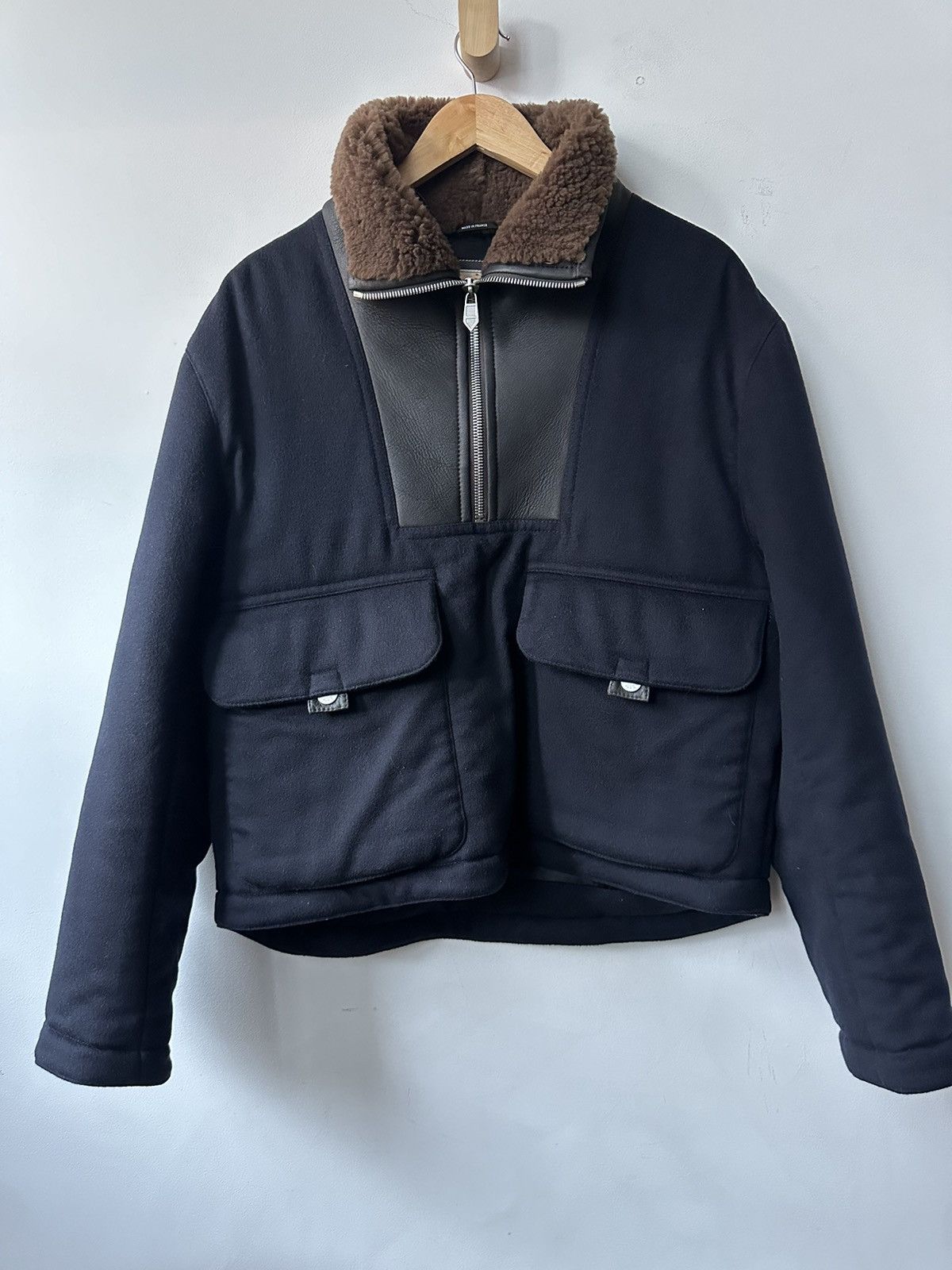 Hermes $8500 Hermes Sherpa Quarter Zip Navy Size US M / EU 48-50 / 2 - 3 Thumbnail