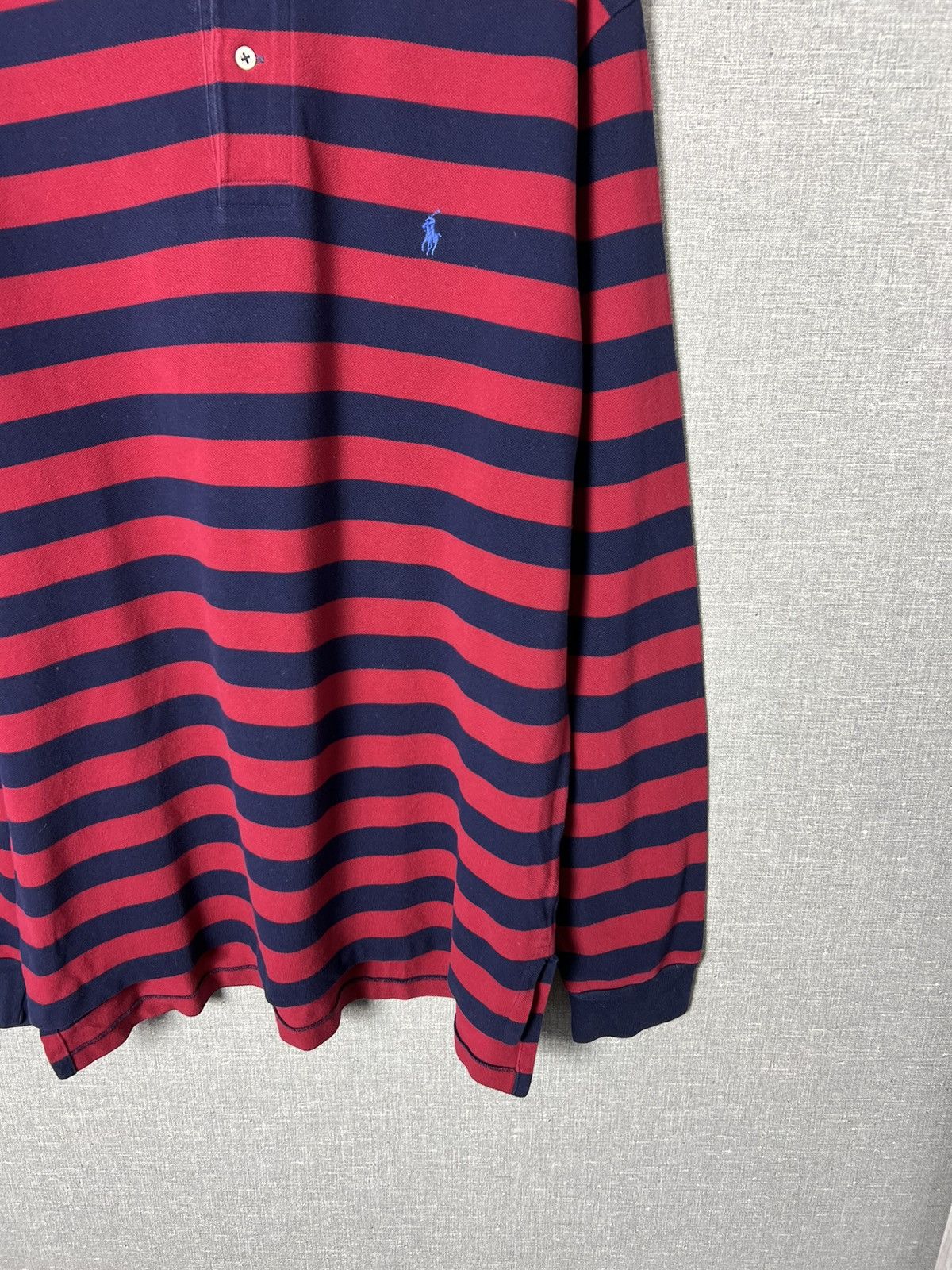 Polo Ralph Lauren × Vintage Vintage Polo Ralph Lauren Striped Rugby Polo Long Sleeve Size US L / EU 52-54 / 3 - 4 Thumbnail