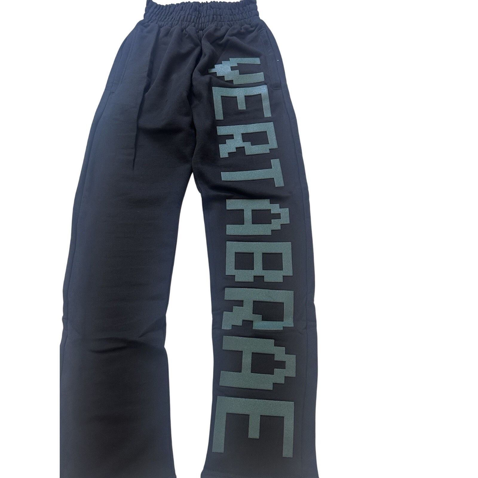 Vertabrae VERTABRAE Straight Leg Sweatpants In Black/ Green Size US 30 / EU 46 - 3 Thumbnail