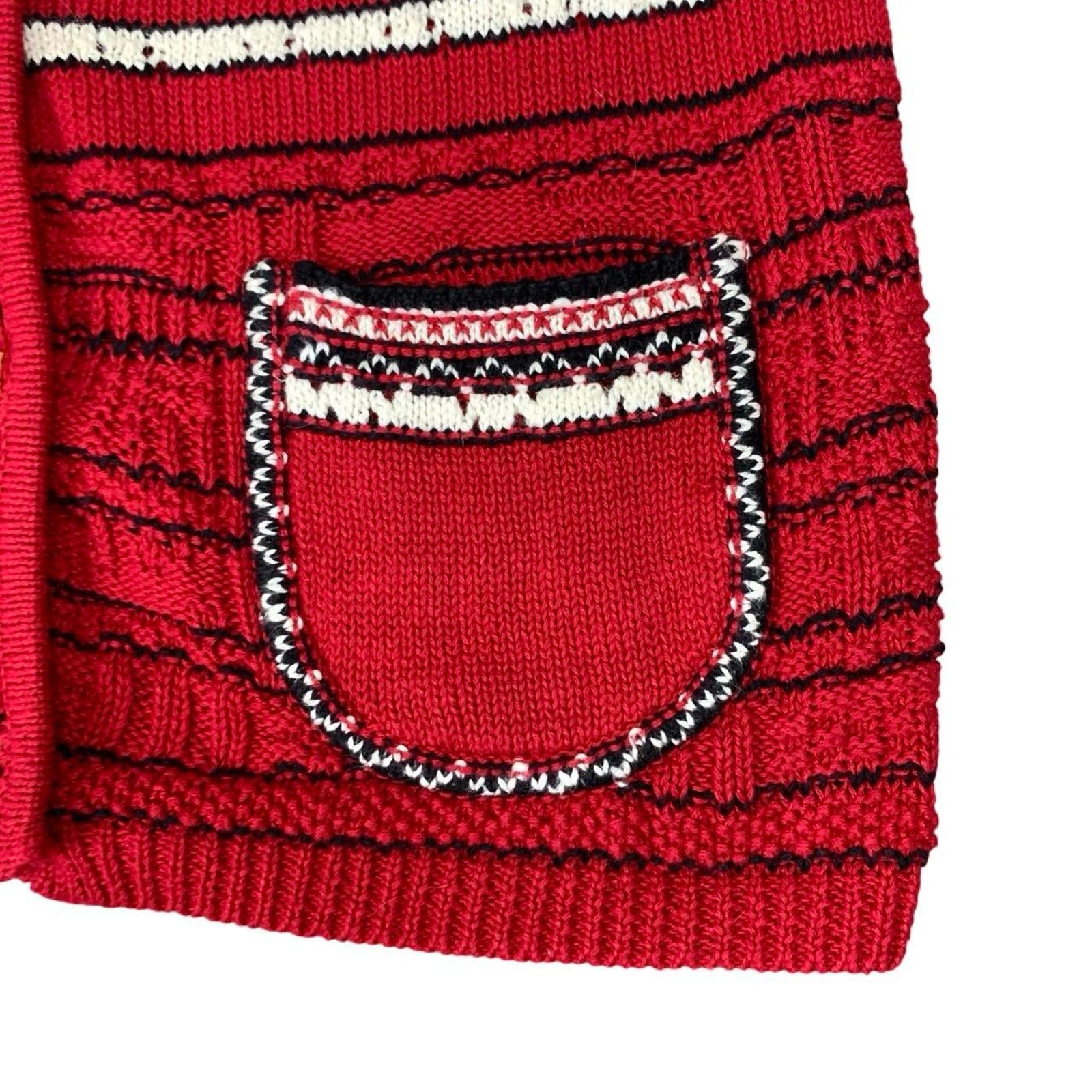 Vintage Vintage Russ Sport Company Knit Cardigan Sweater Vest Size M / US 6-8 / IT 42-44 - 3 Thumbnail