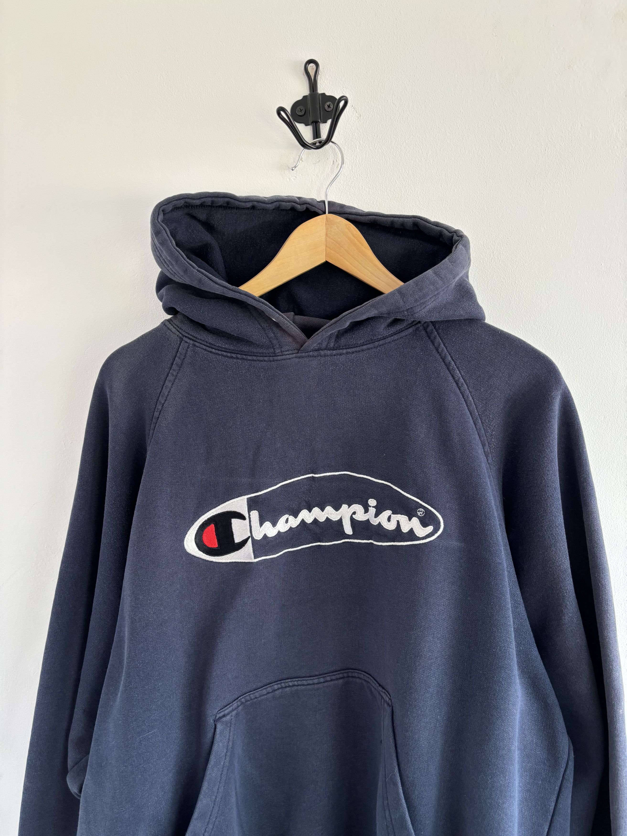 Champion × Vintage Vintage Champion Logo Hoodie Size US XL / EU 56 / 4 - 2 Thumbnail