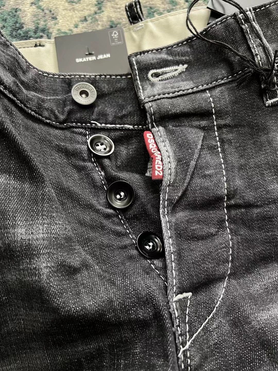 Dsquared2 Dsquared2 FW22 Black Gray Skater Tight Mid 9 Jeans Size US 28 / EU 44 - 3 Thumbnail