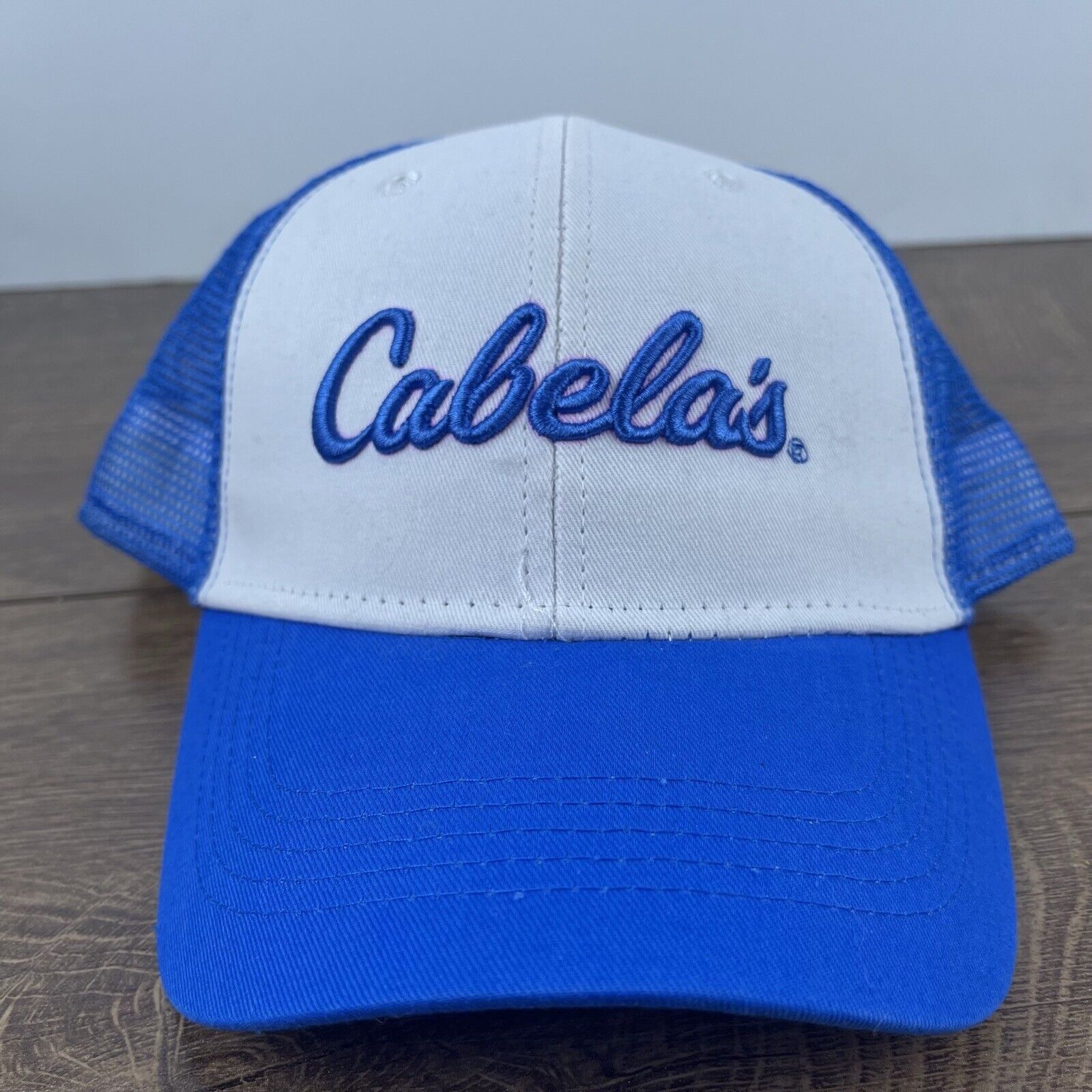 Other Cabela's Snapback Hat Cabela Blue White Cap Hat Adjustable H Size ONE SIZE - 3 Thumbnail